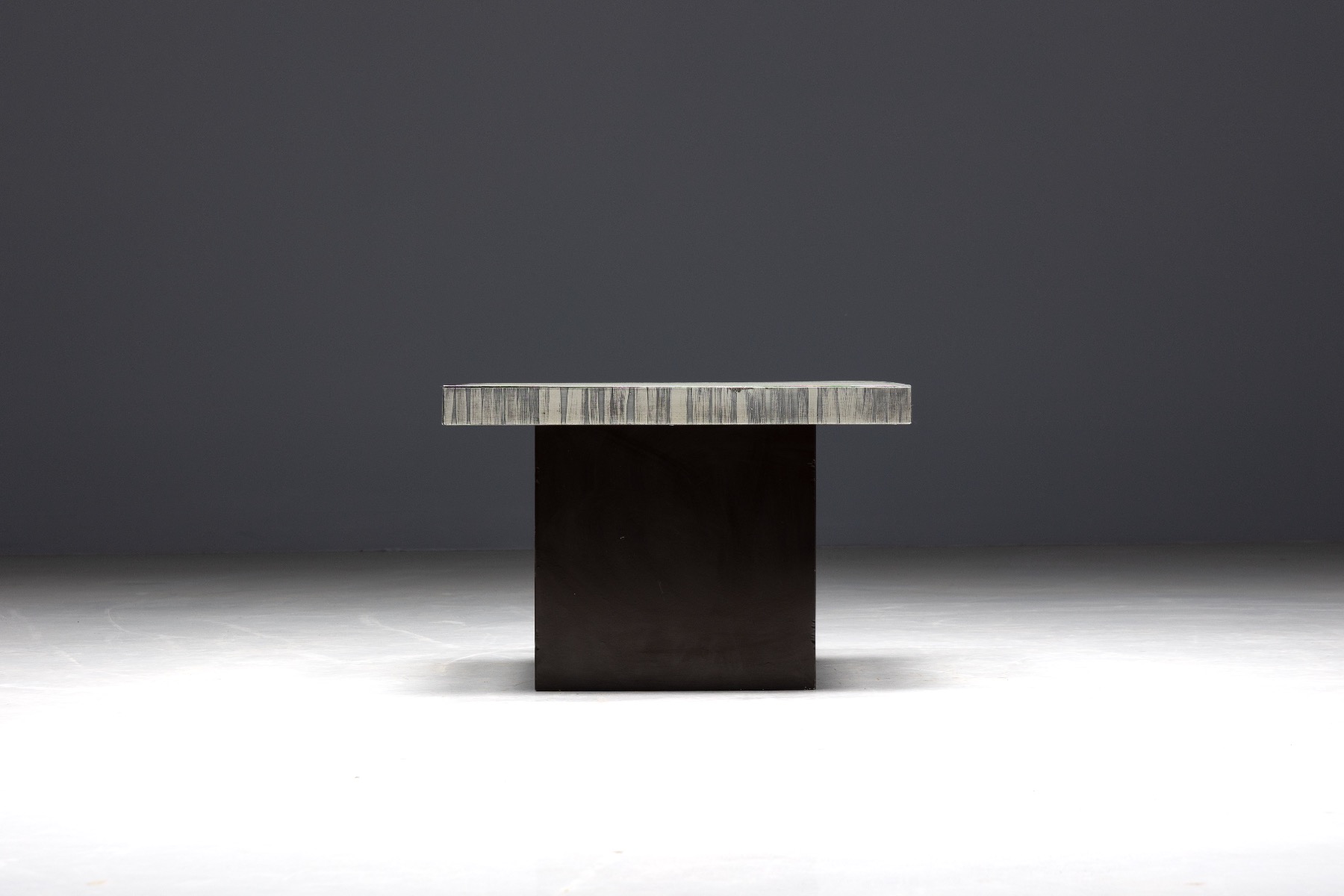 Mid century modern aluminium coffee table style