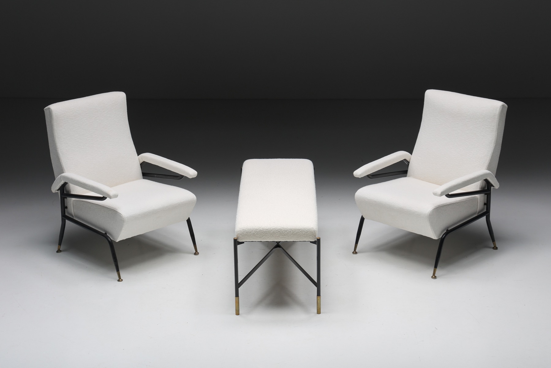 Dutch design armchairs in Wim Rietveld style from the 1970s