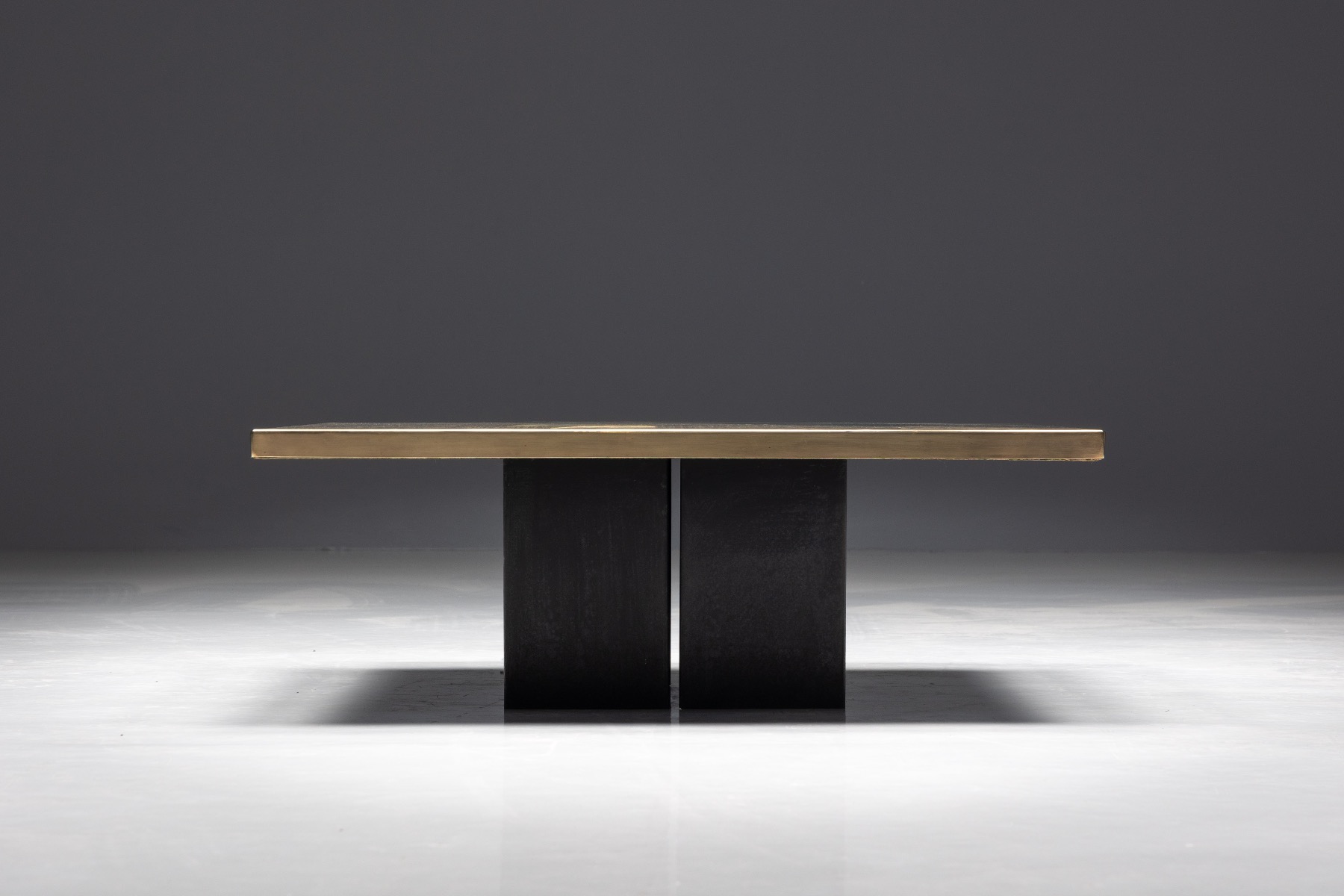 Mid century modern brass coffee table from the 1970s
