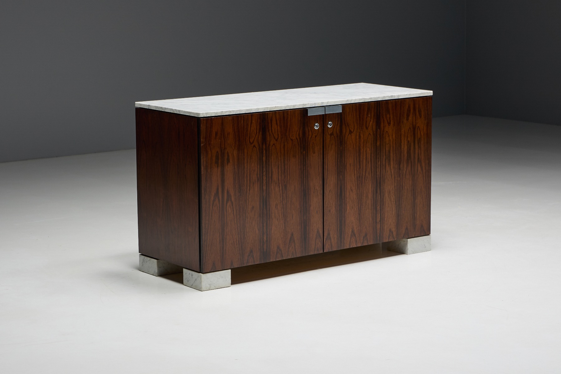 Mid century modern cabinet by De Coene with marble