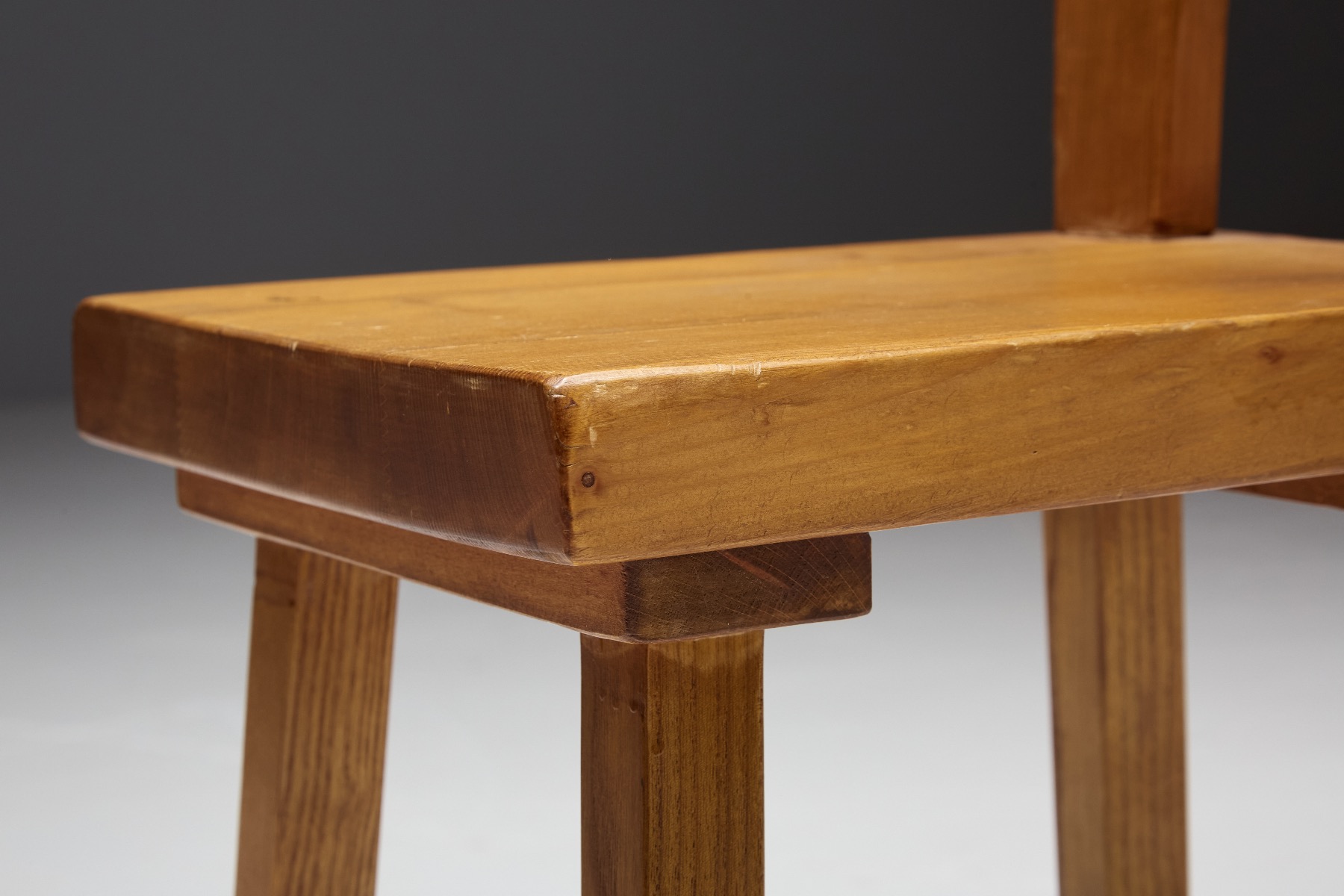 Mid century modern dining chair by Charlotte Perriand from the 1960s