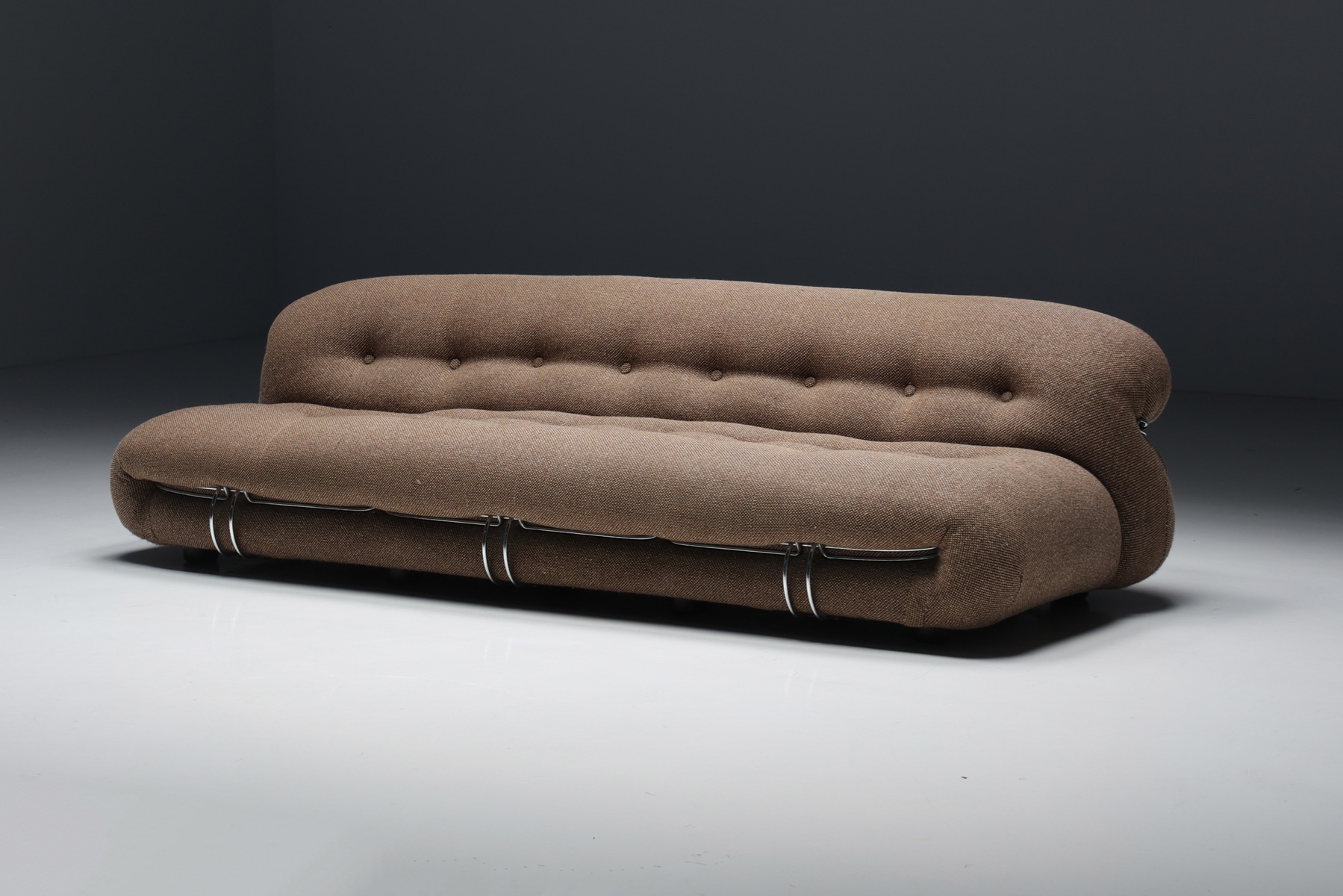 Mid century modern Soriana sofa by Afra and Tobia Scarpa