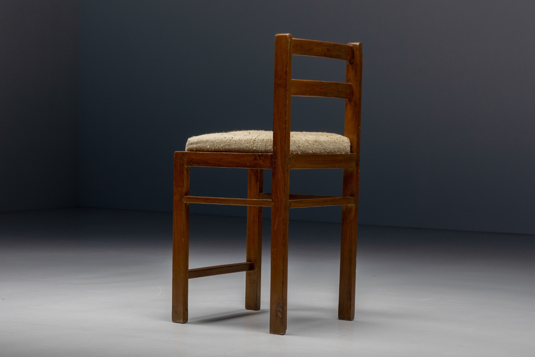 Mid century modern Chandigarh stool by Pierre Jeanneret
