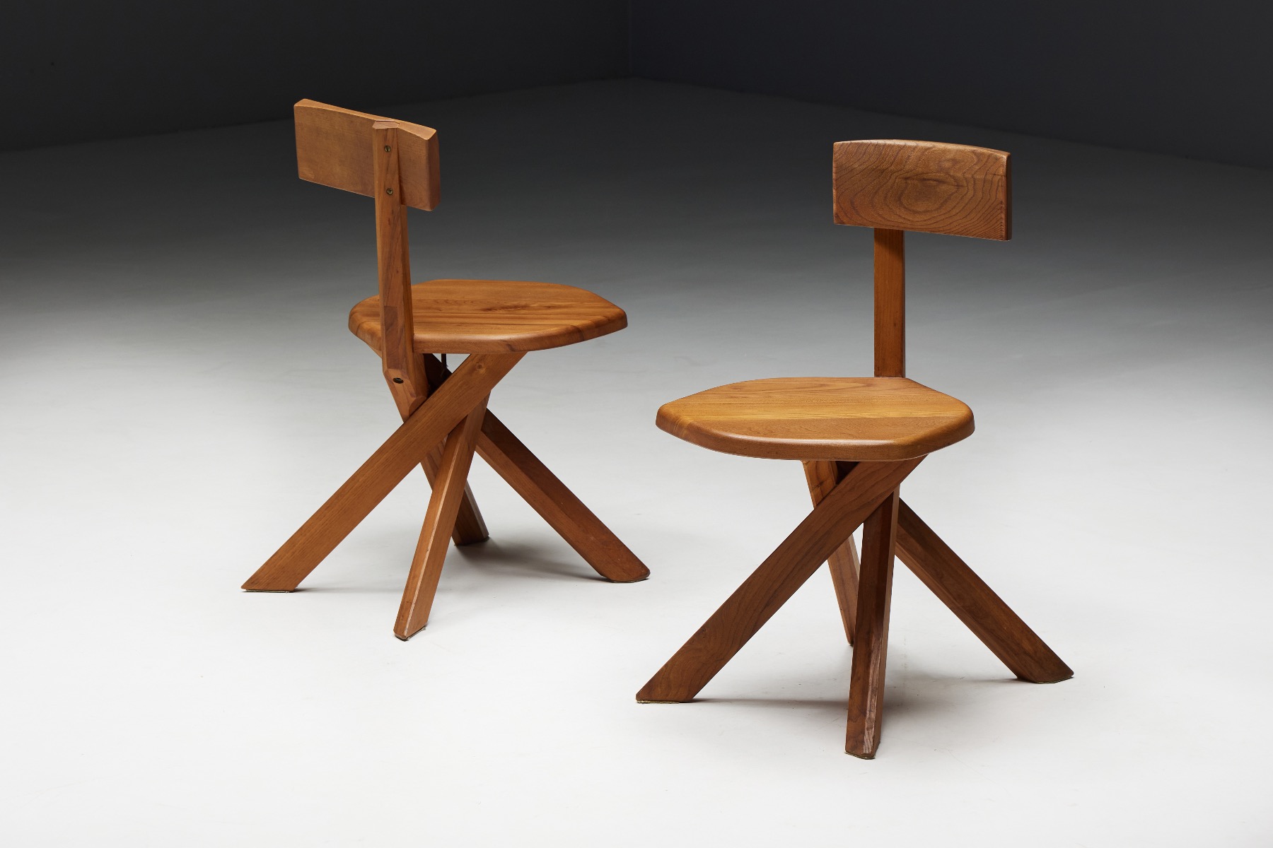 Mid century S34 dining chairs by Pierre Chapo