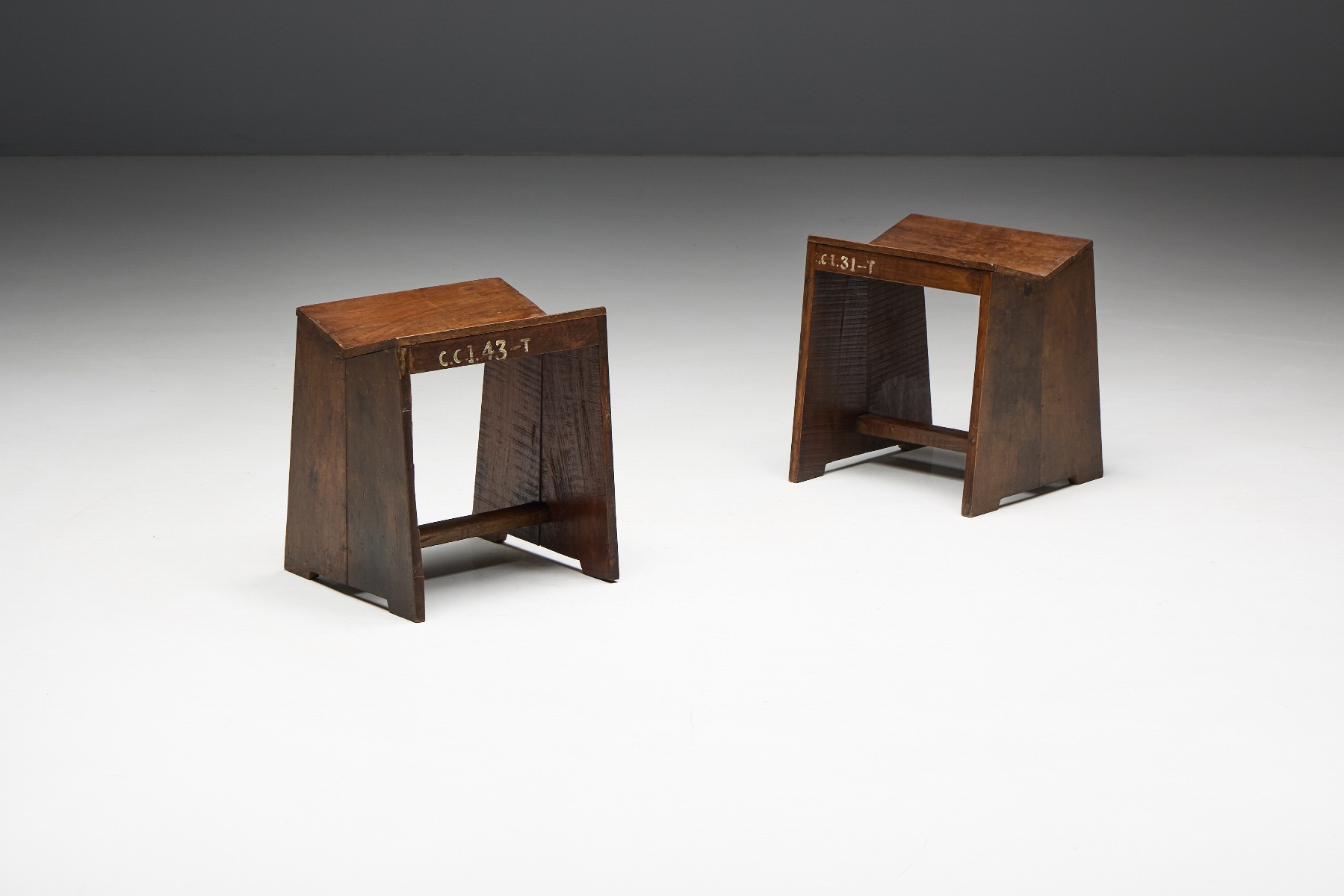 Mid century sewing stool Jeanneret