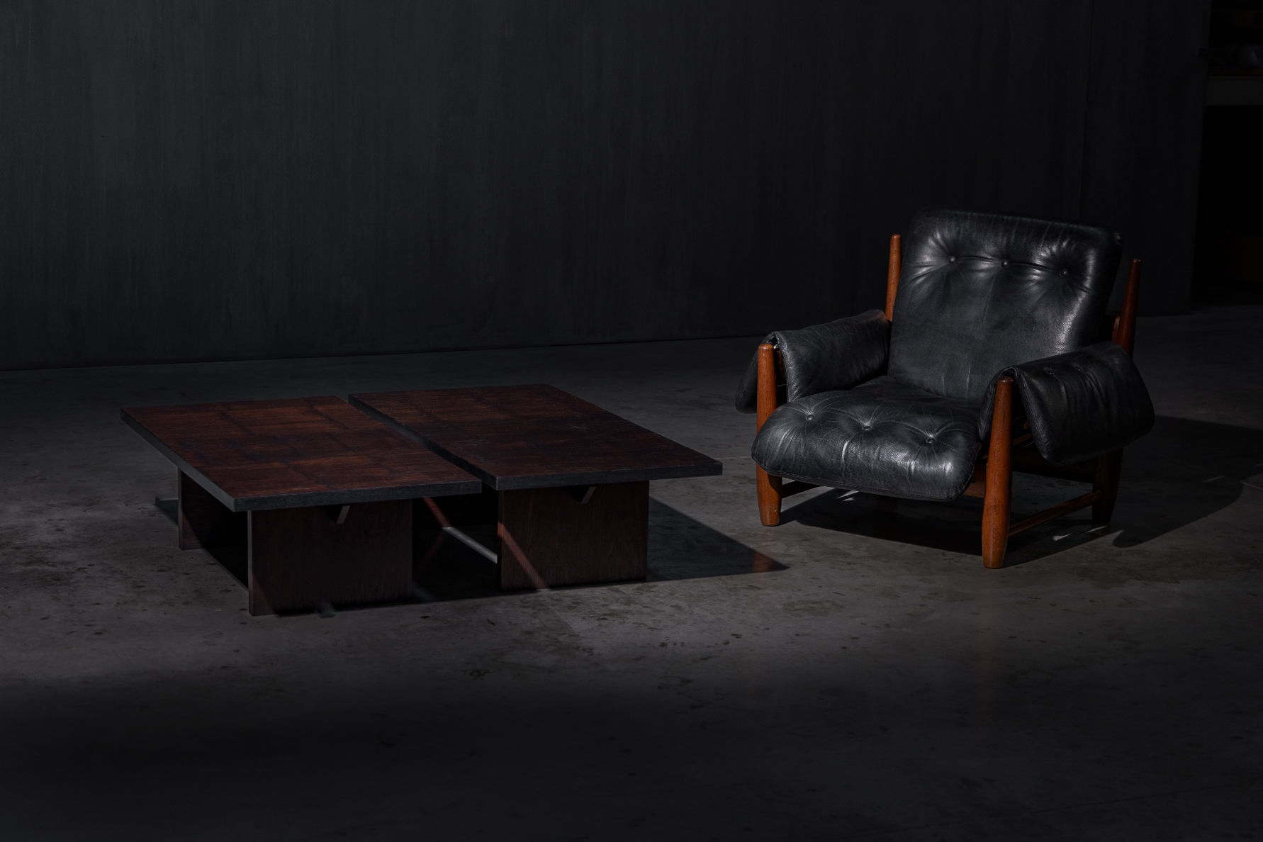 Sculptural bamboo table from the 1980s