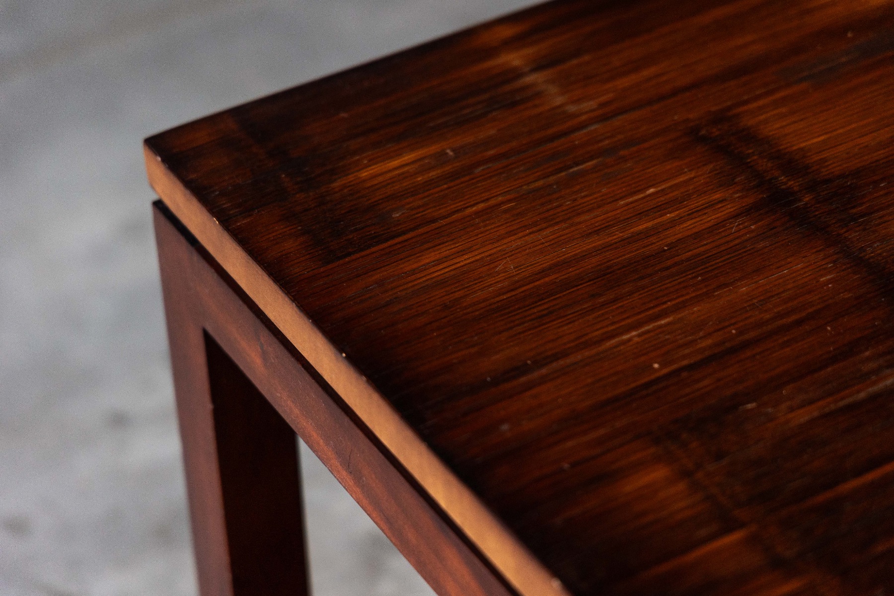 Sculptural bamboo side table from the 1980s