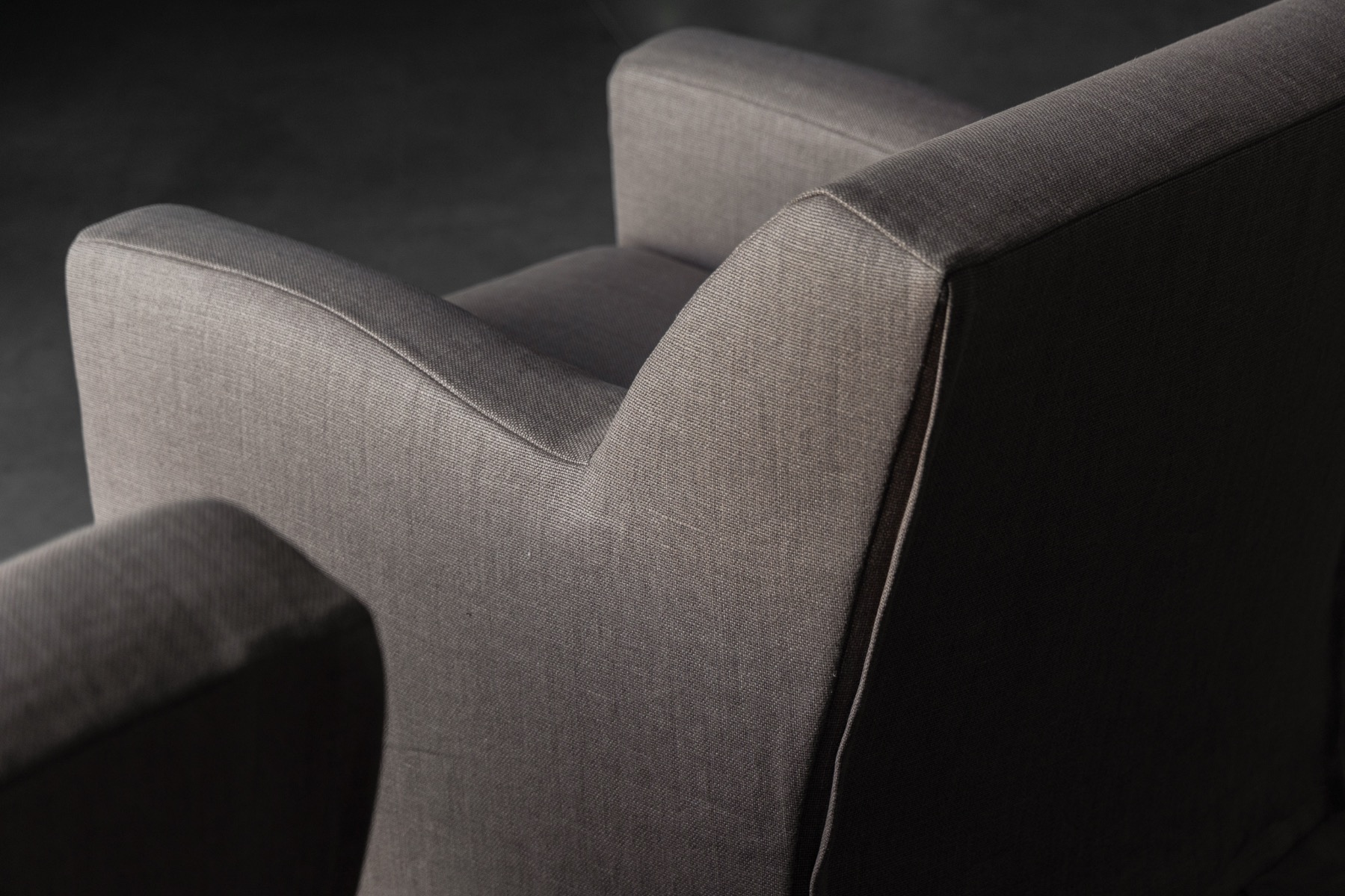 Minimalist lounge chair designed by Christian Liaigre