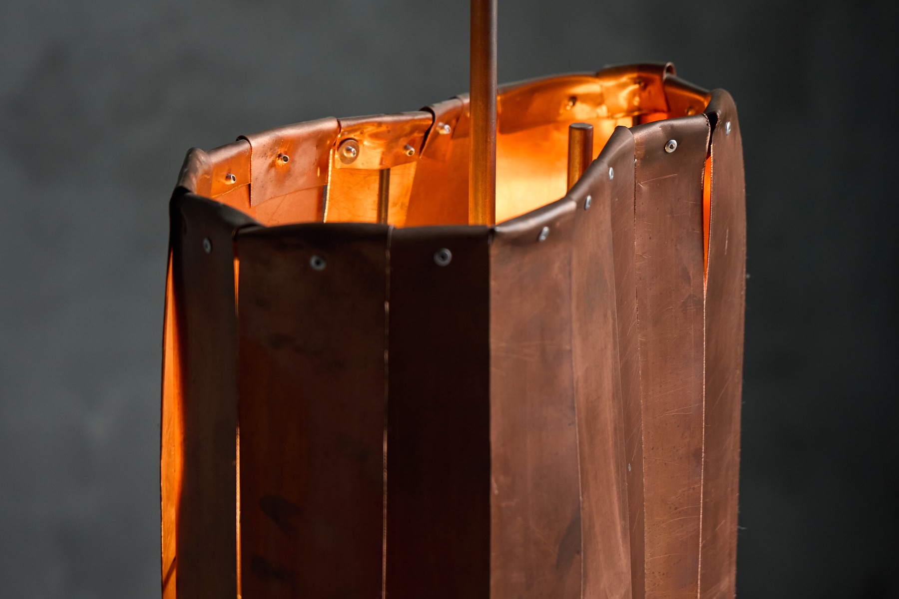 Artisan crafted modern floor light by Thomas Serruys