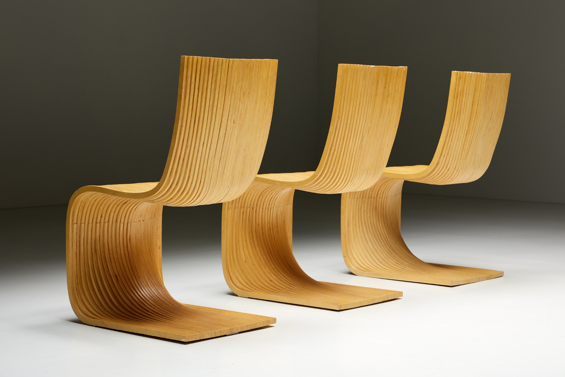 Modern bamboo dining chairs for Piegatto from 2006