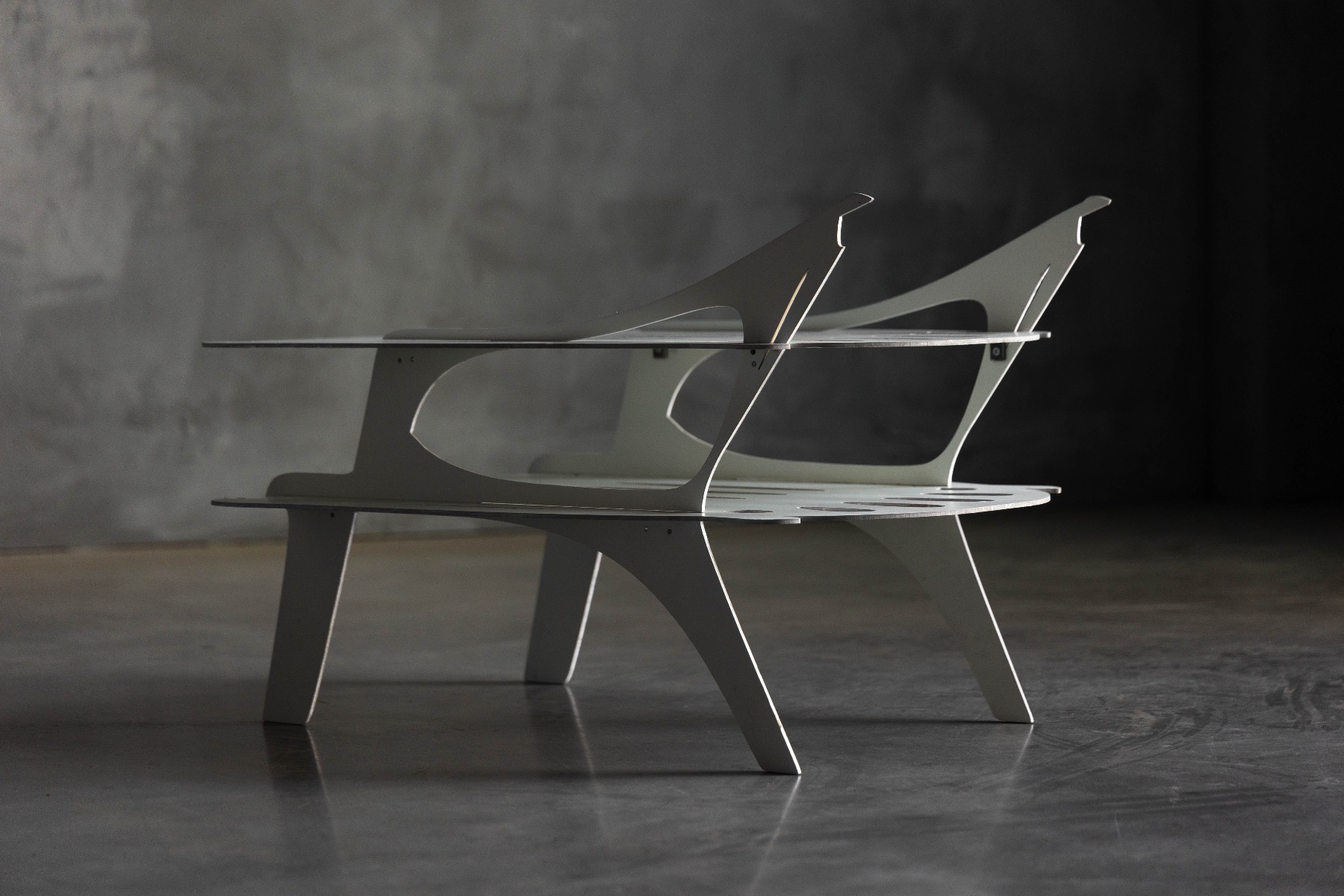 Graphic contemporary coffee table from the Flatscreen series