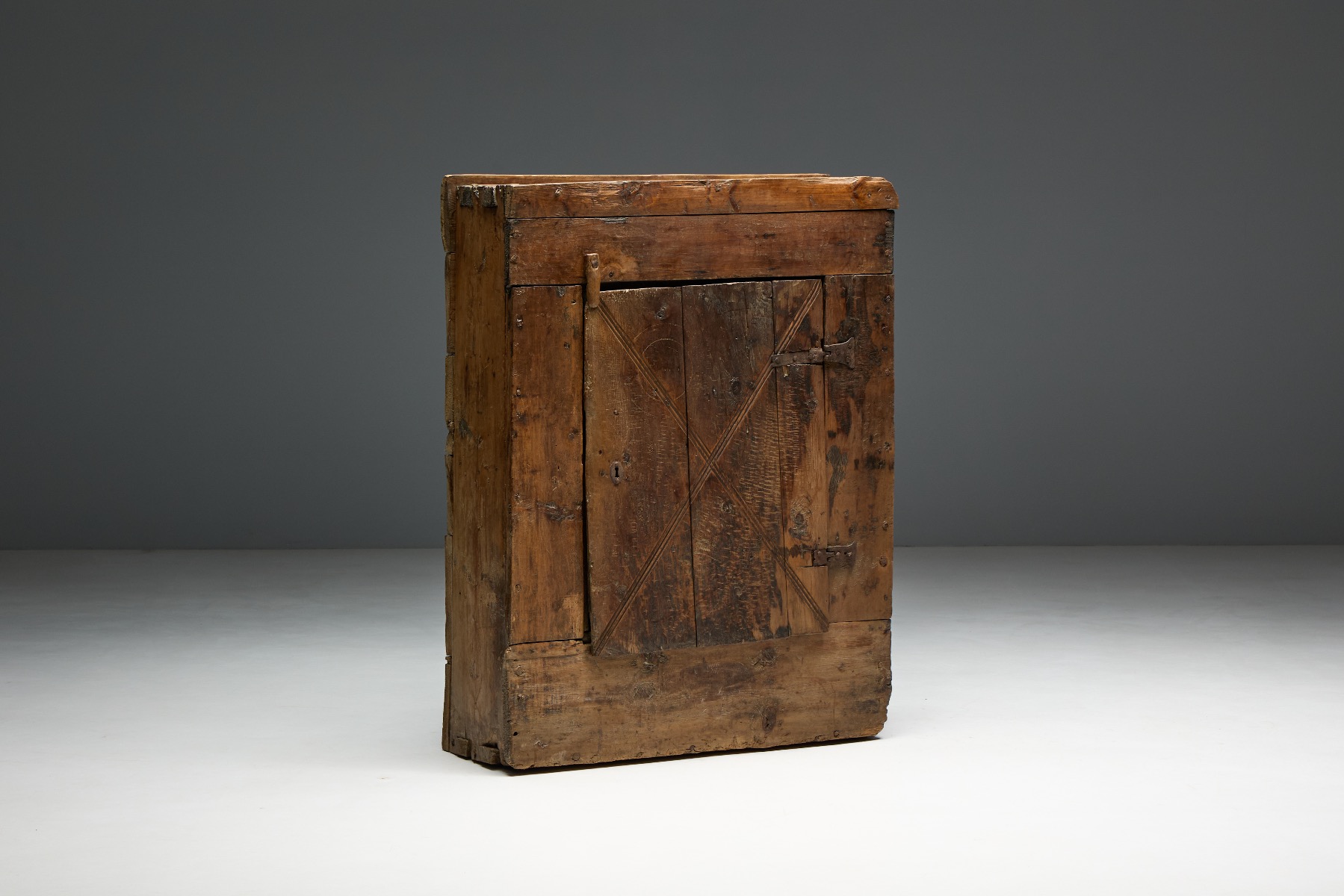 Mountain vernacular cabinet with traditional construction