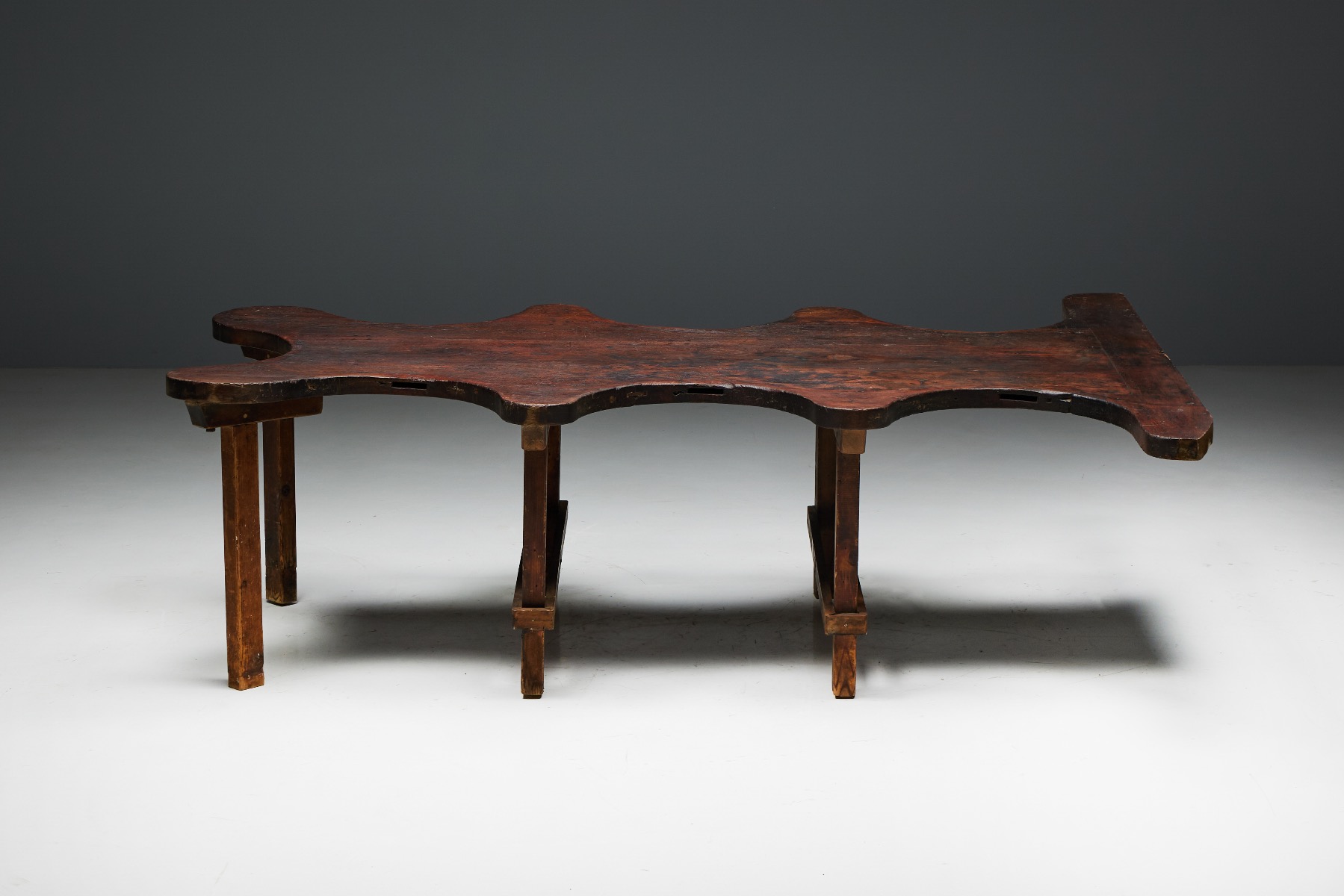 Natural edge rustic table handmade from wood