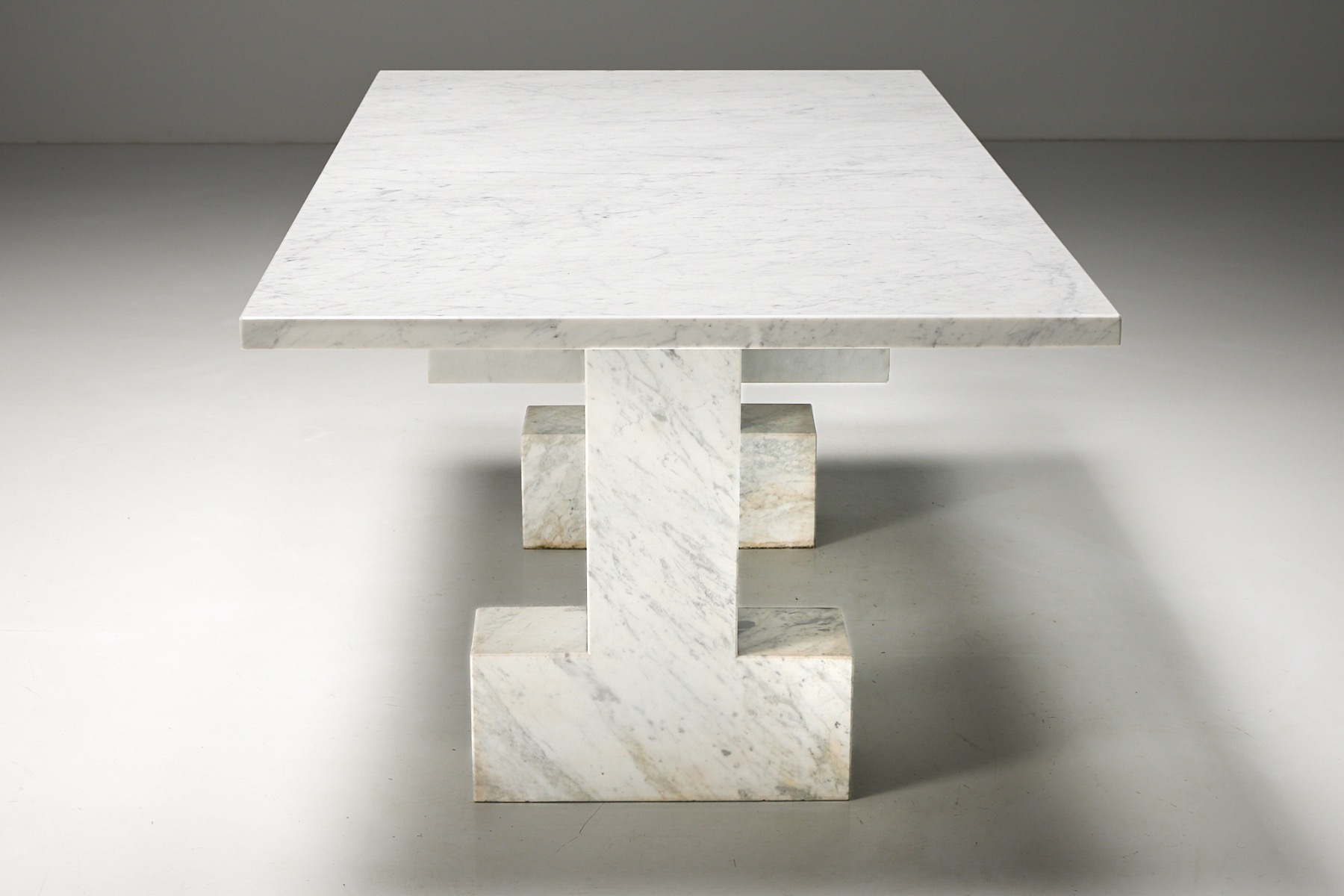 Retro Carrara marble table from the 1970s style