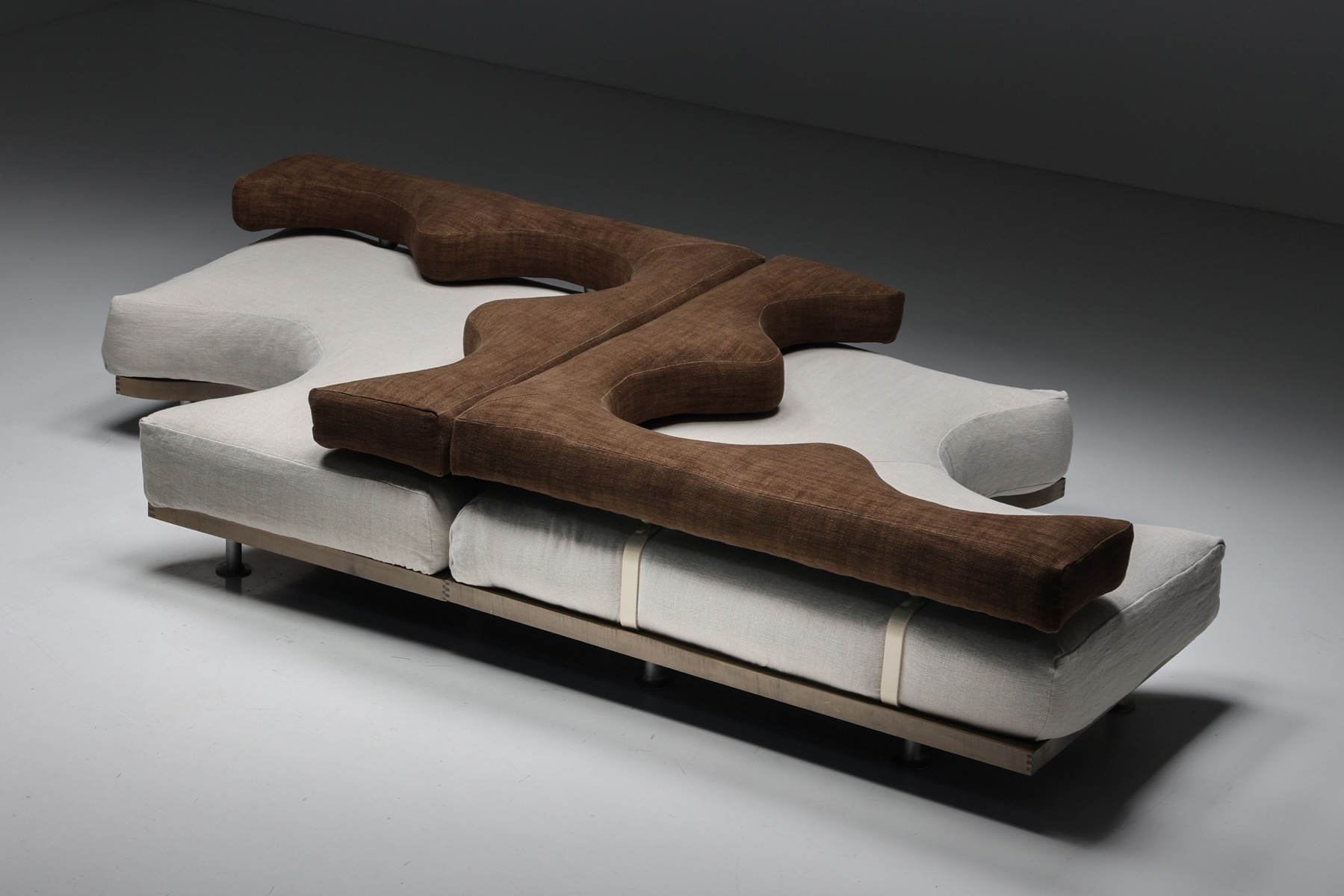 Retro Italian sectional sofa in postmodern design