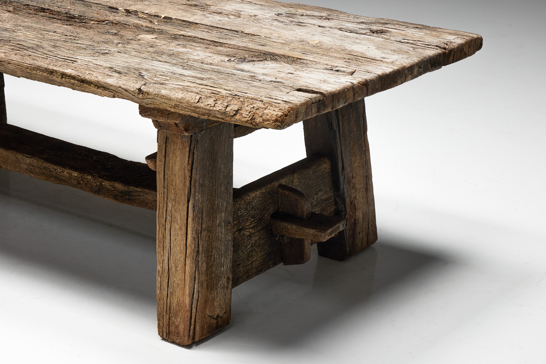 Rural primitive wood table 19th century