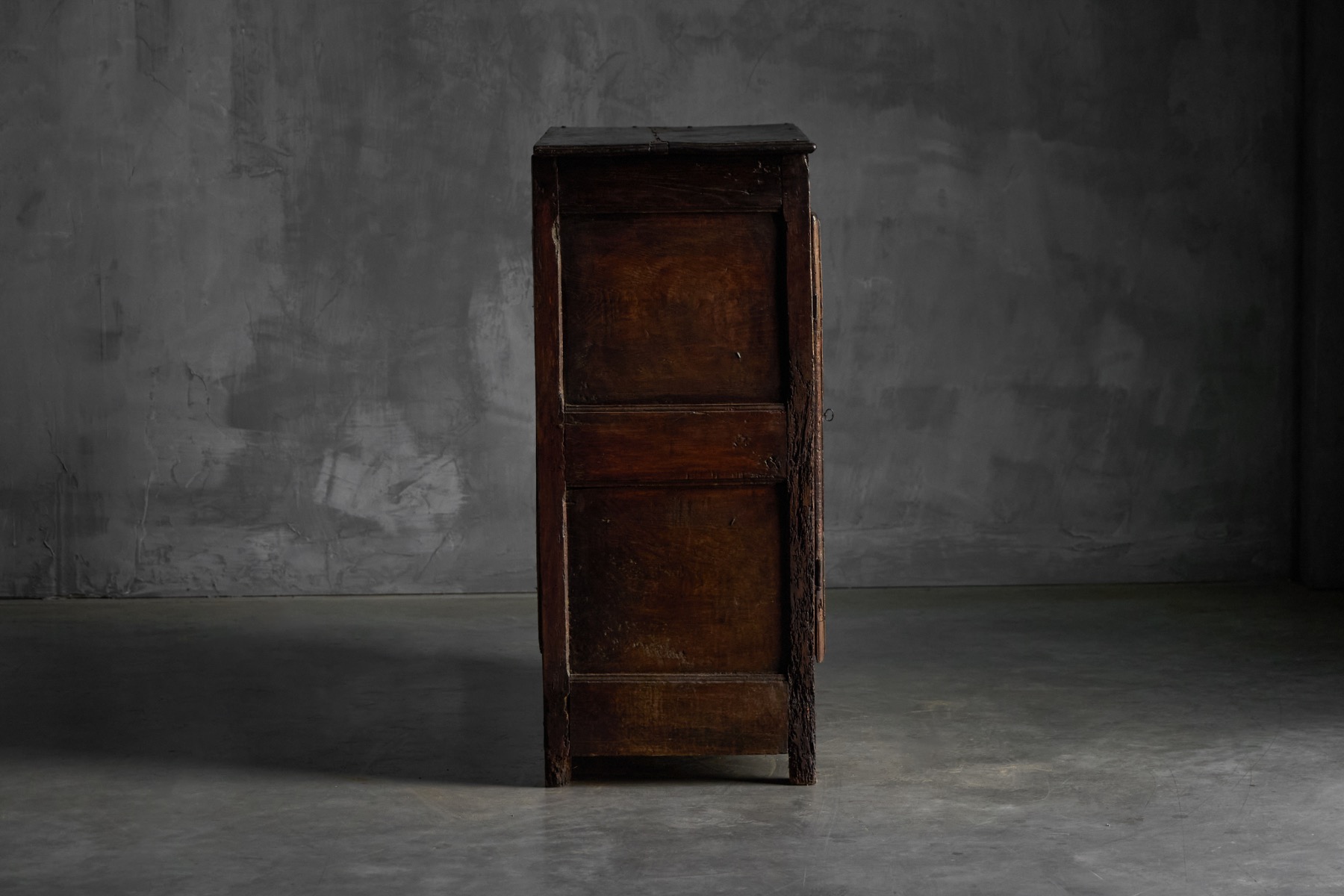 Rural rustic folk buffet with natural aged patina