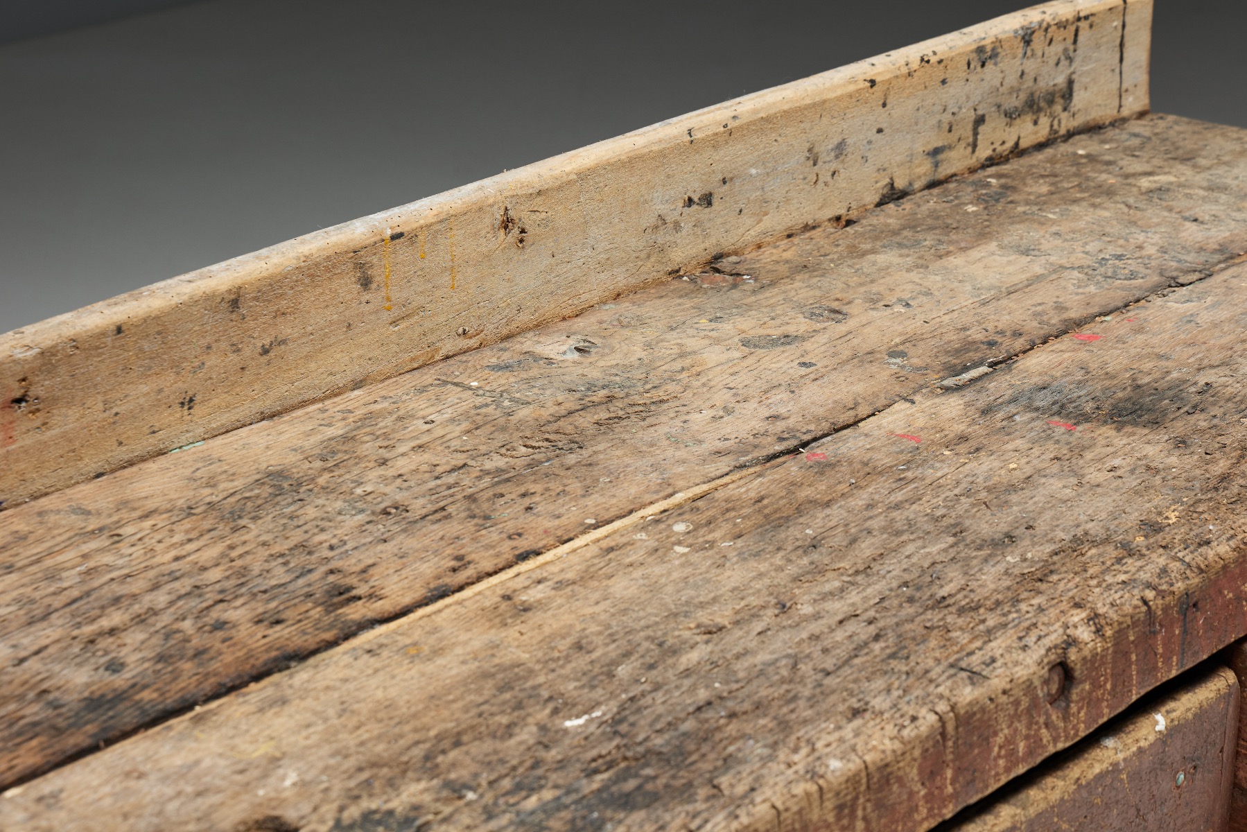 Rustic art populaire wood counter piece
