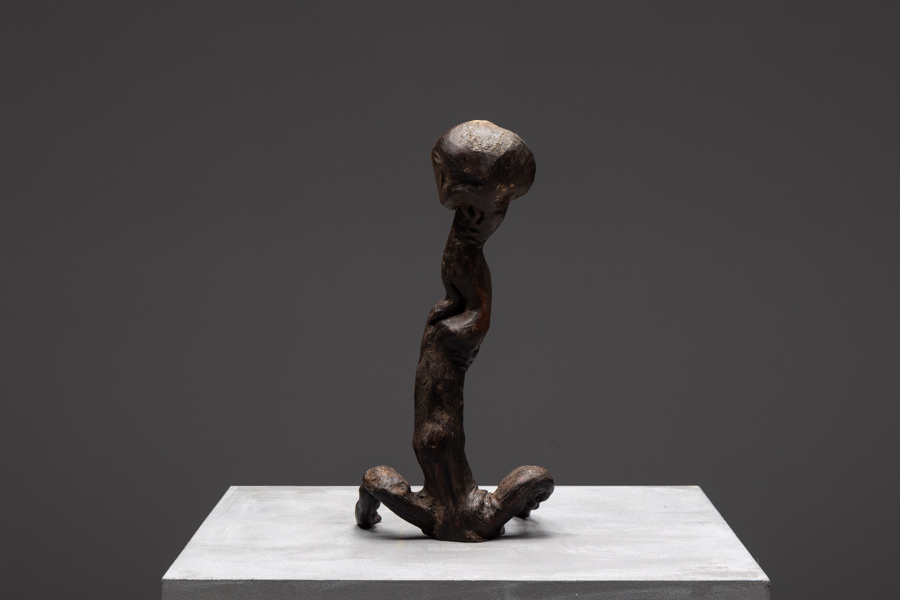 Rustic naive art sculpture
