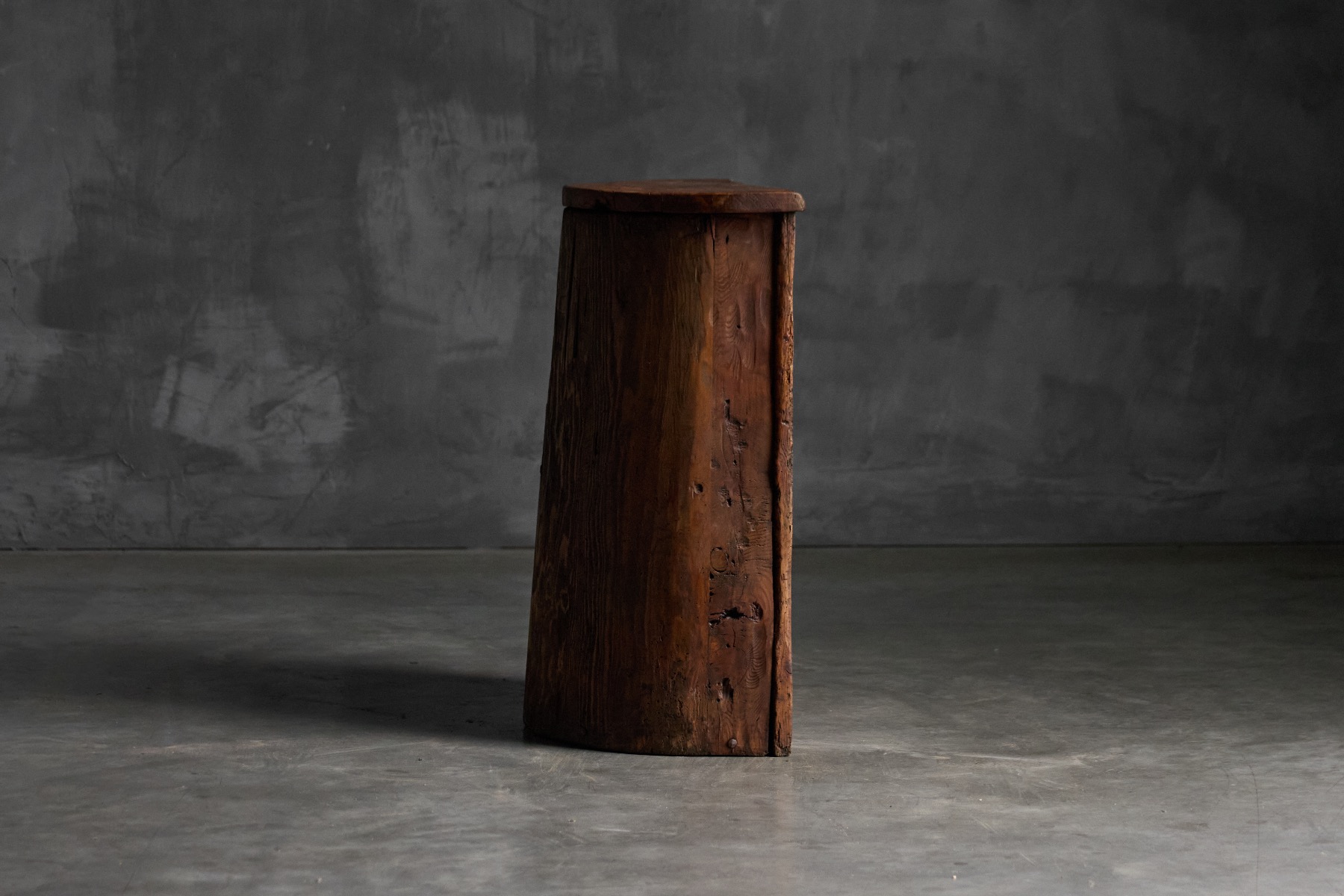 Rustic vernacular folk art cabinet with natural aged patina
