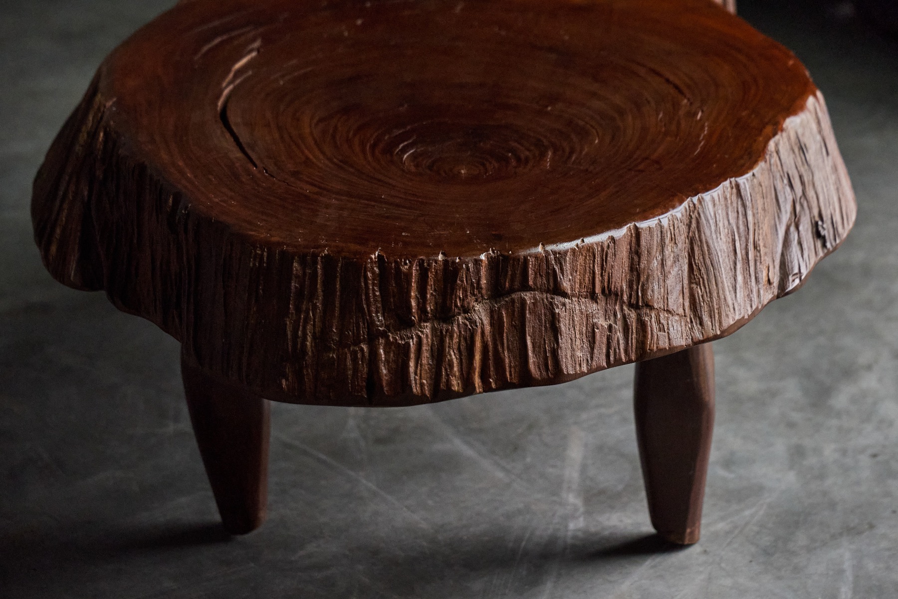 Collectible 1970s coffee table in solid wood