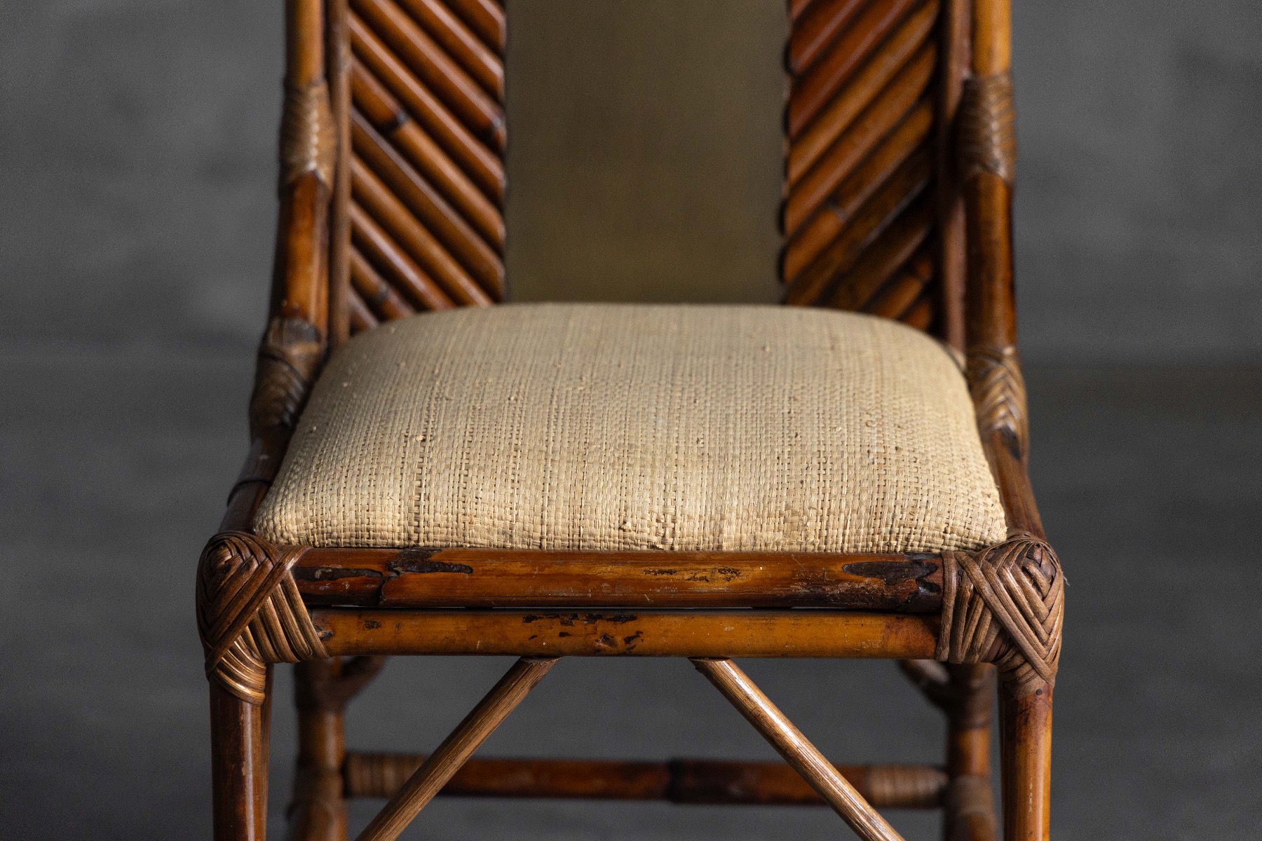 Sculptural high back chair by Gabriella Crespi