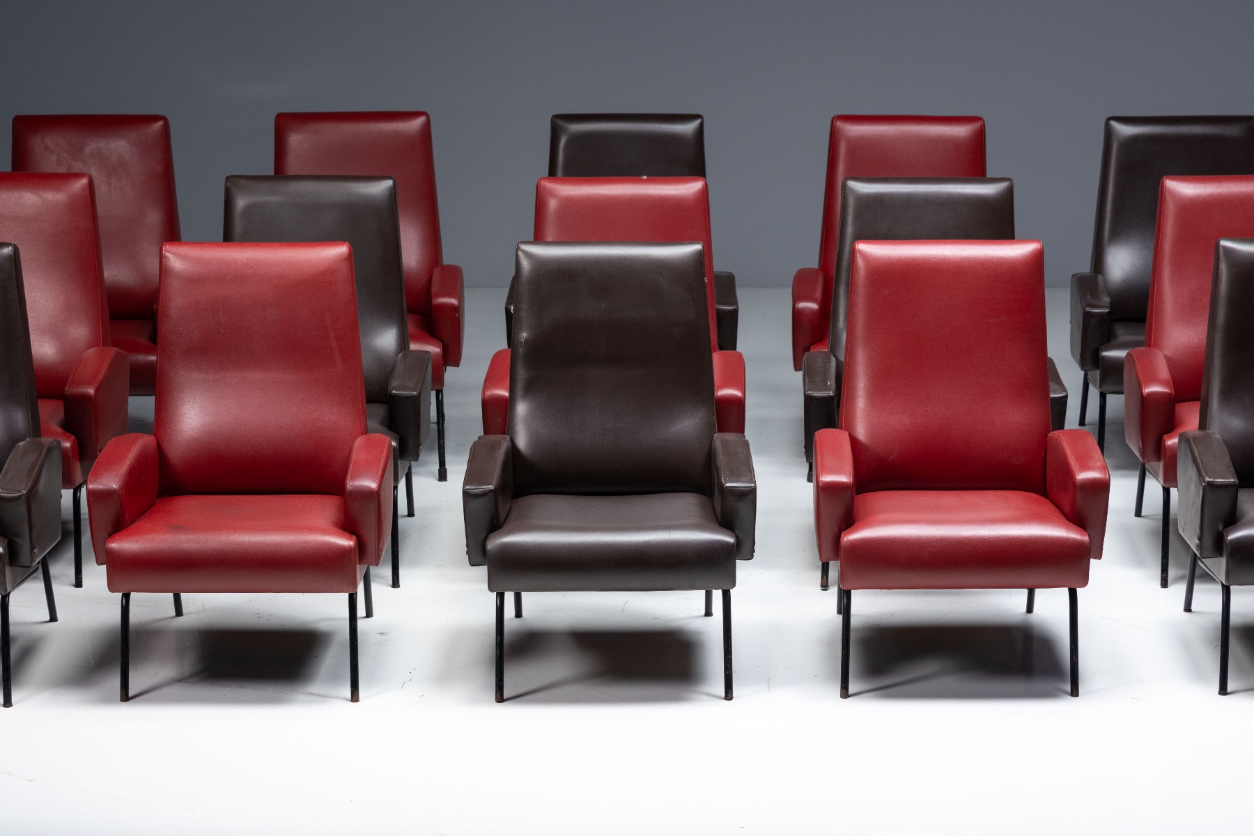 Sculptural mid century lounge chair with elegant proportions