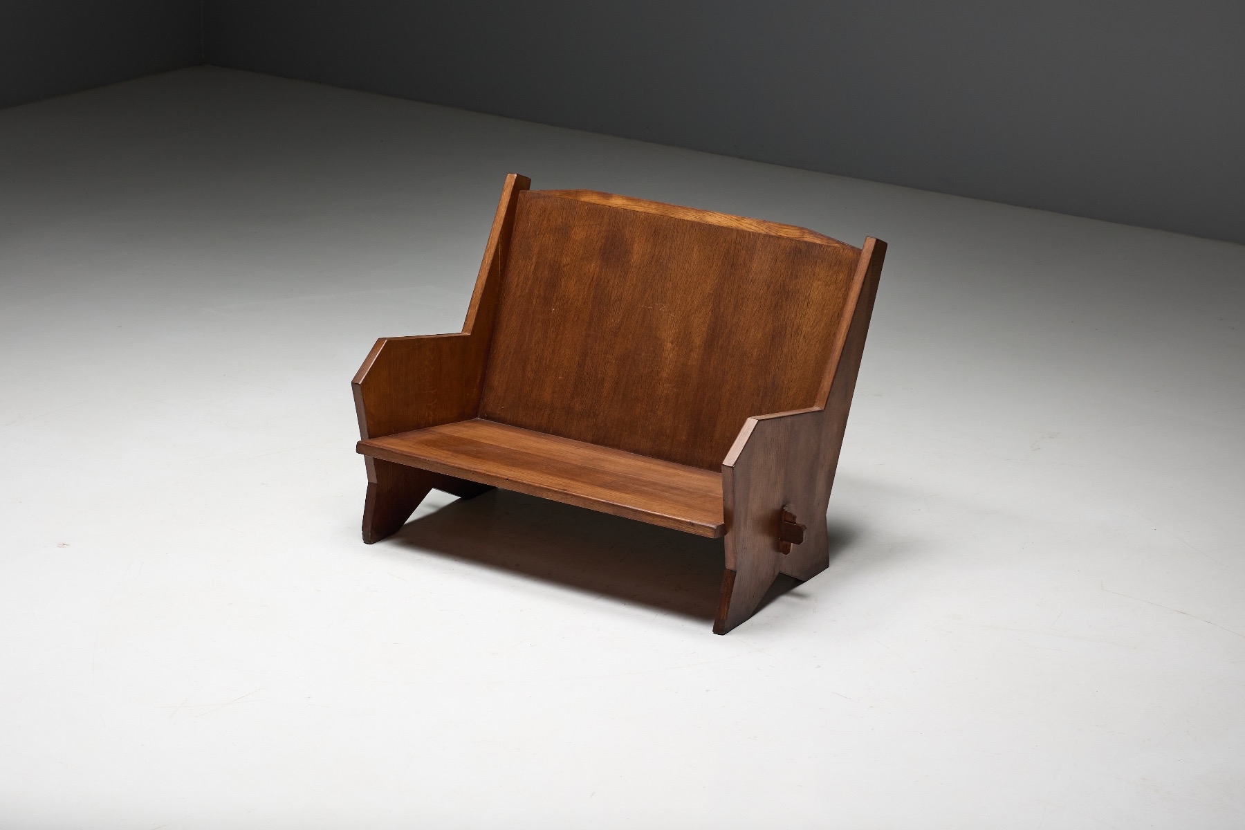 Stained beech Italian sofa 1940s