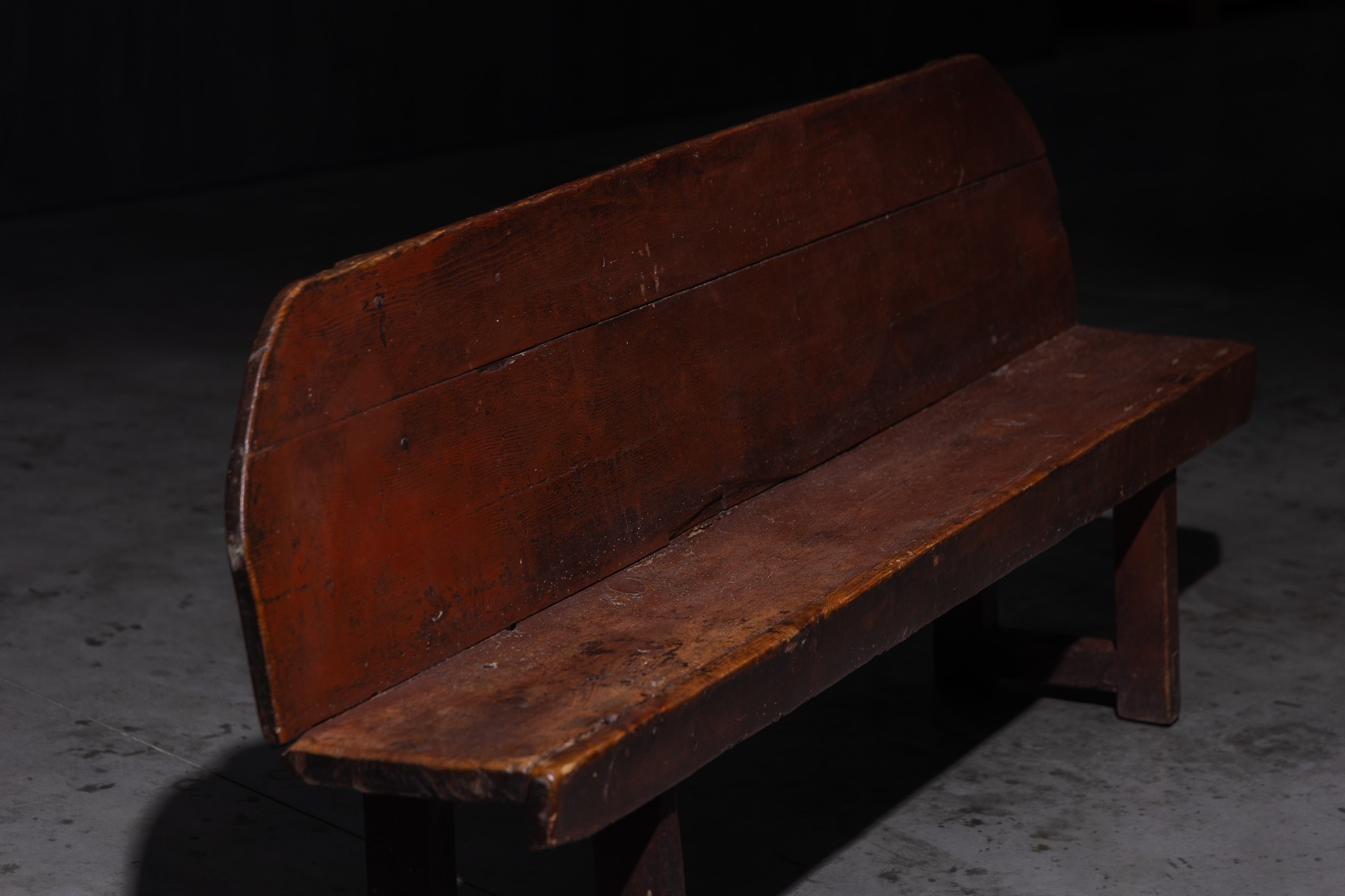 Timeworn primitive bench with natural texture