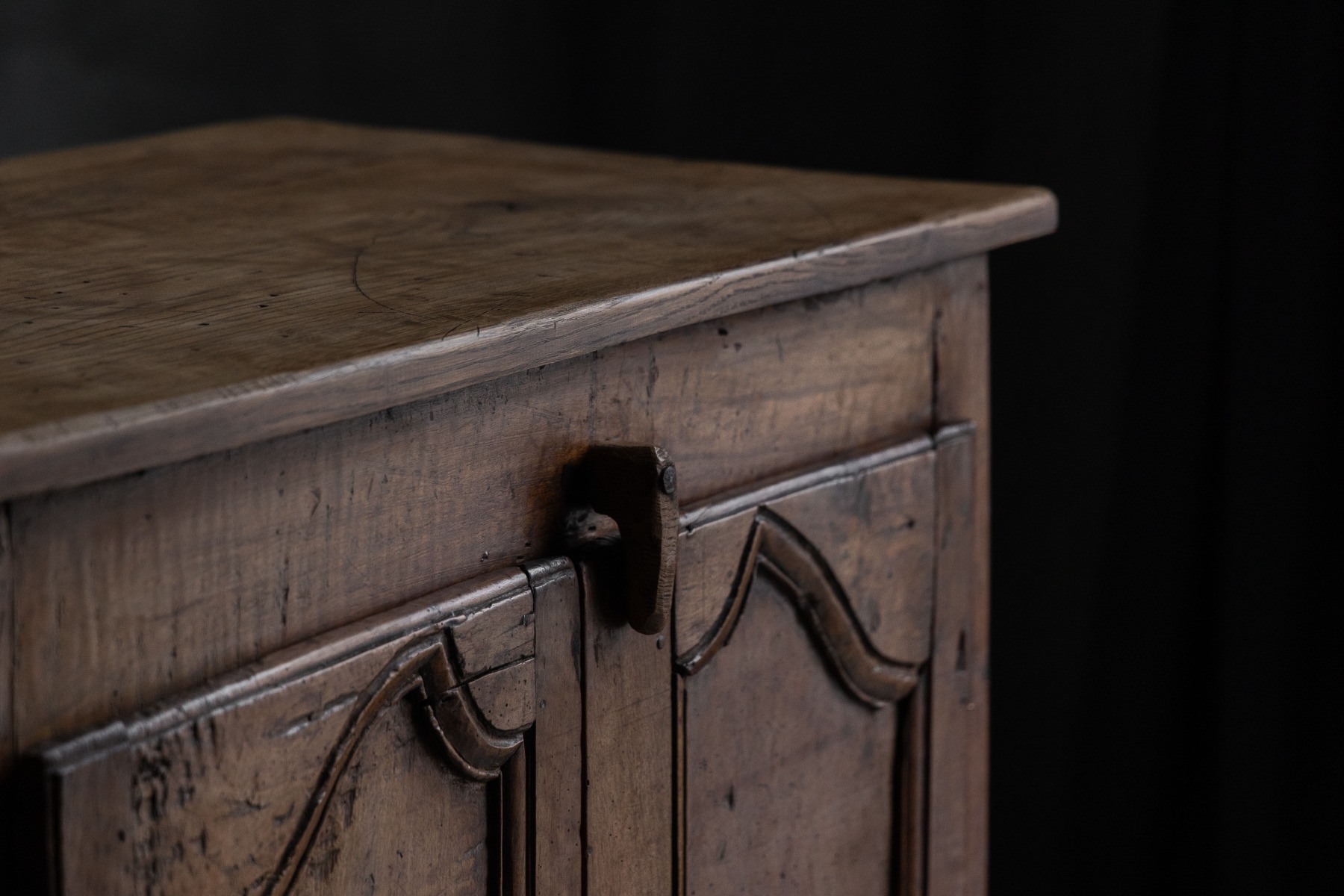 Timeworn rustic cabinet with simple construction