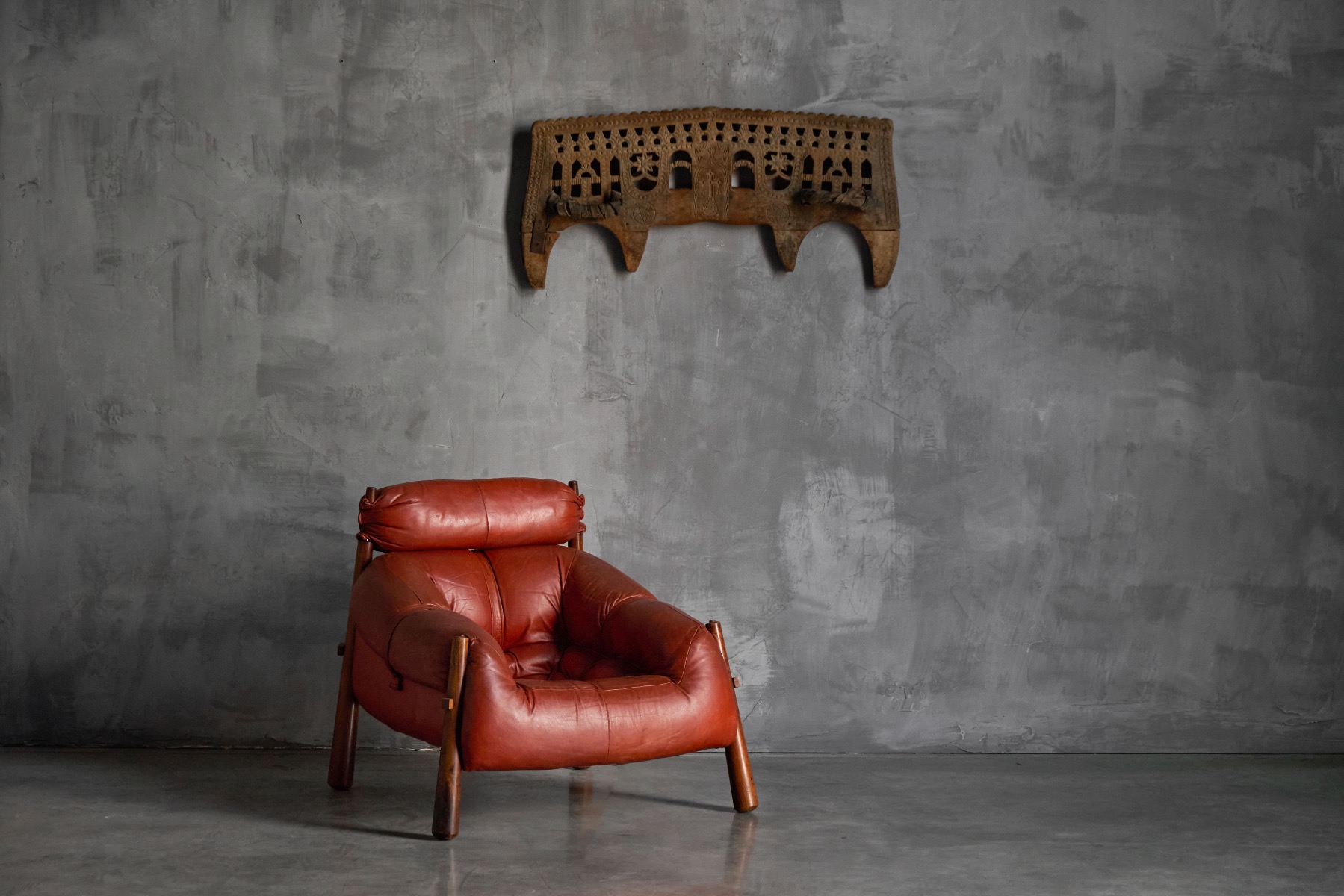 Antique agricultural yoke crafted in wood