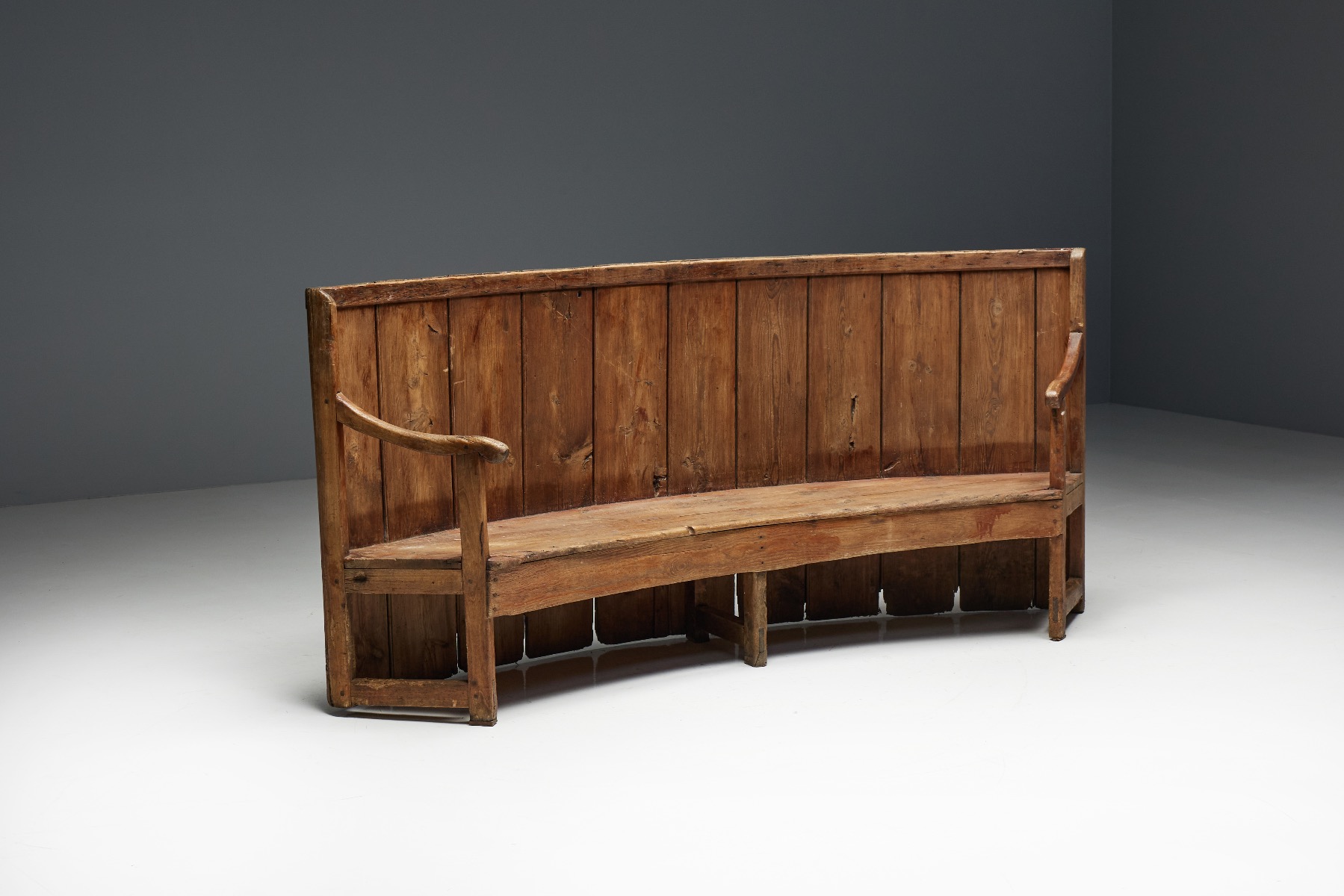 Vernacular 18th century wooden settle