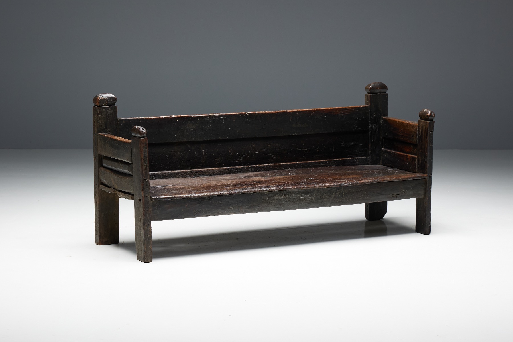 Vernacular 19th century wooden bench