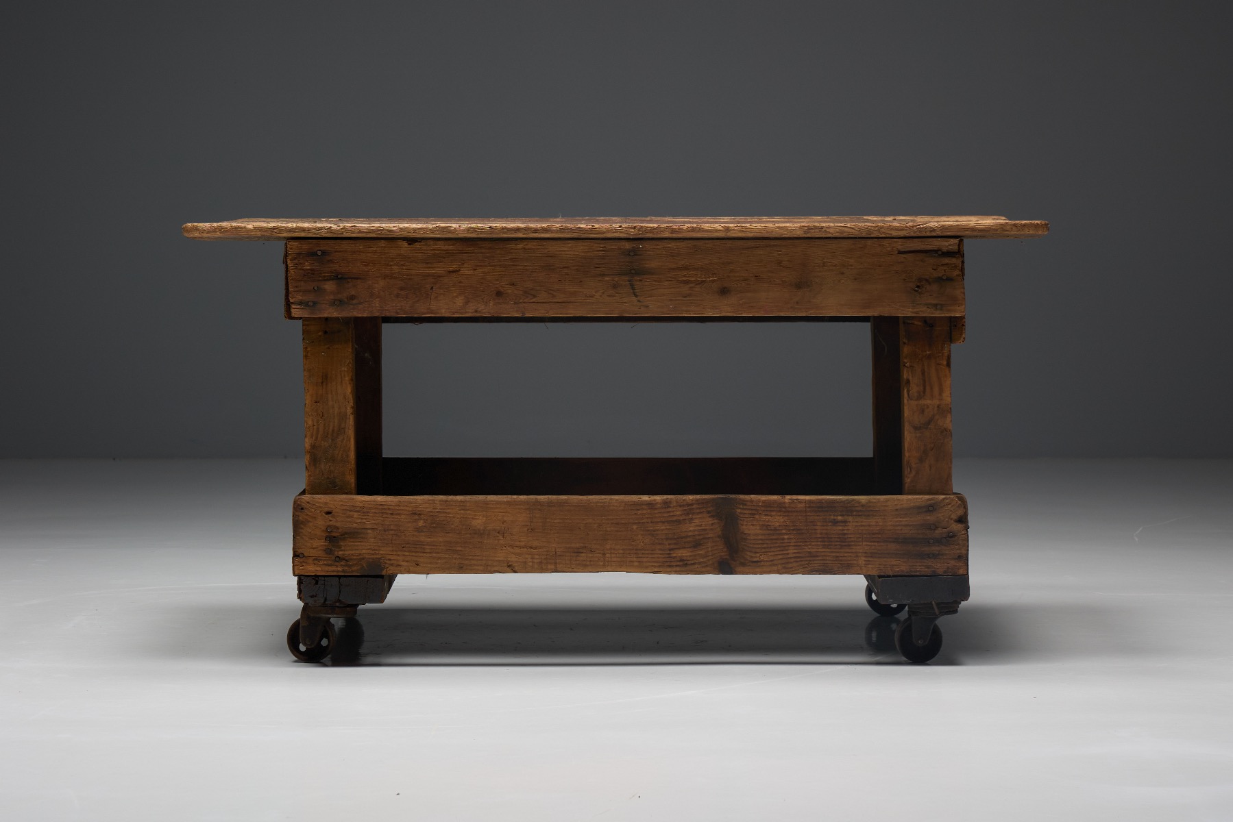 Vernacular industrial dining table 19th century