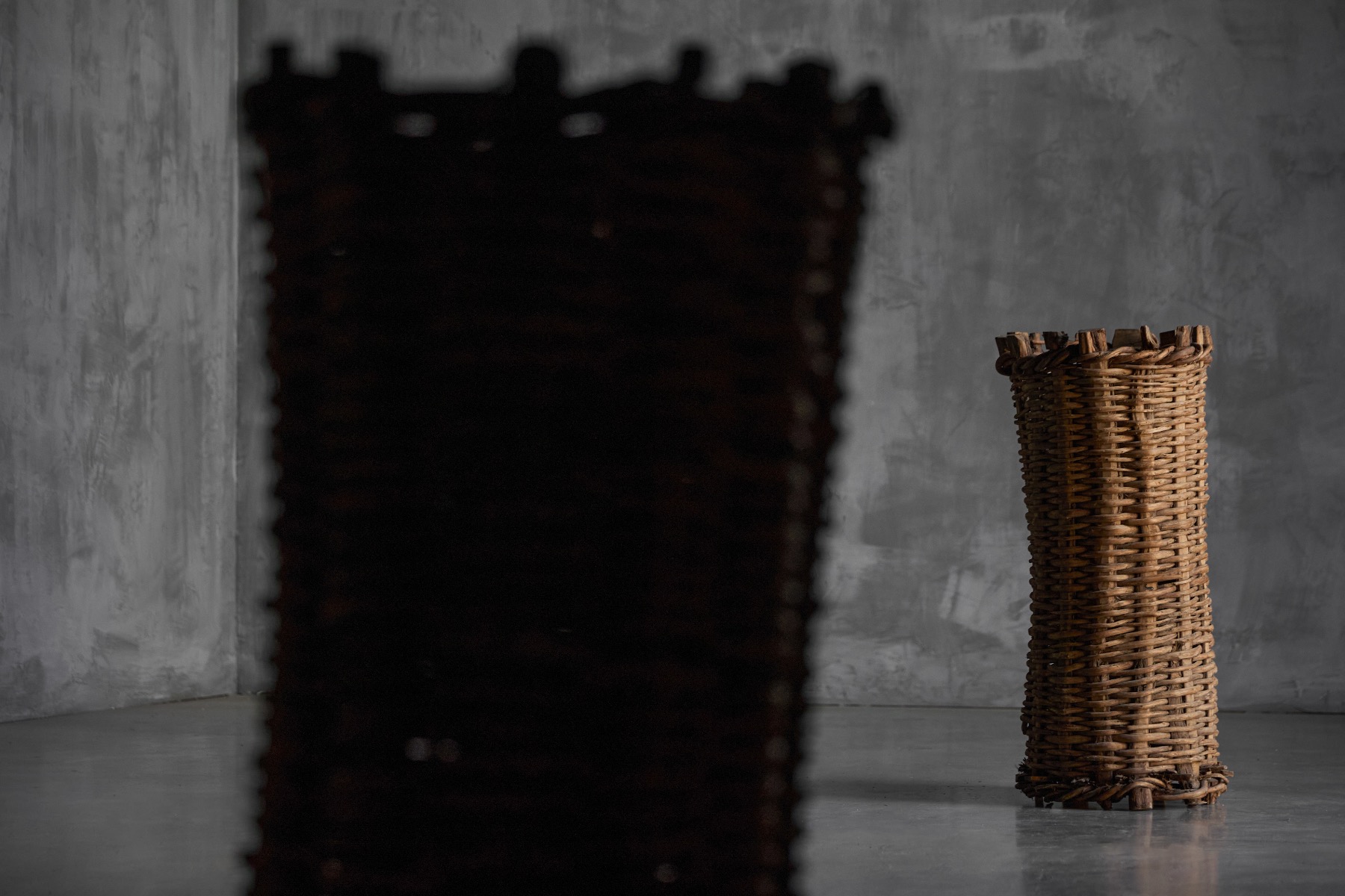 Vernacular handwoven basket from the 19th century
