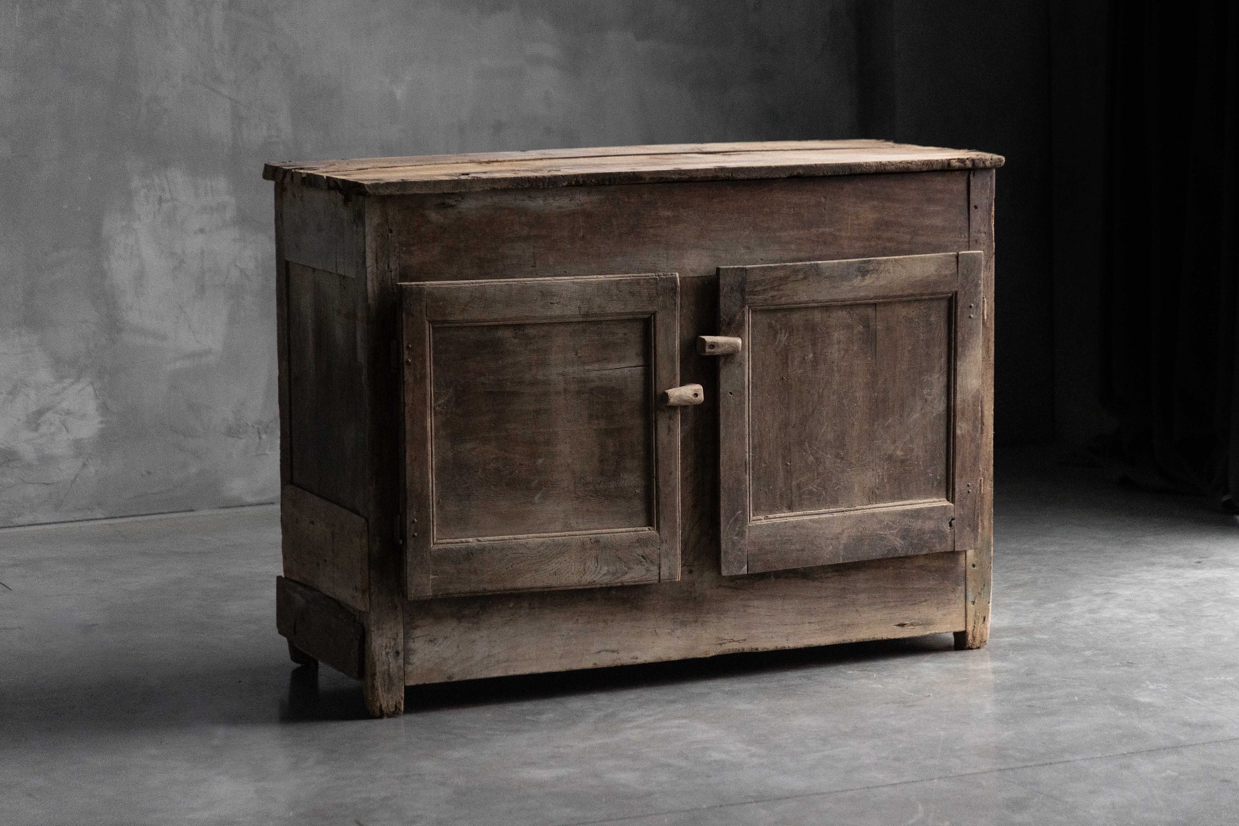 Vernacular rustic wabi sabi cabinet with simple construction