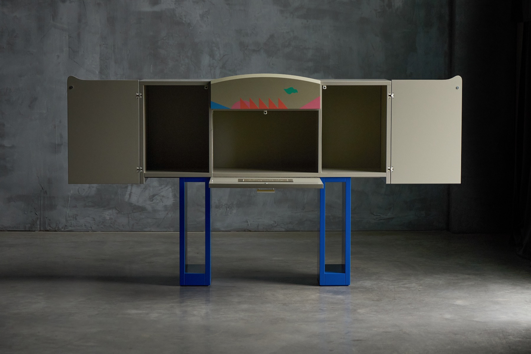 Vintage Cantaride bar cabinet produced by Zanotta