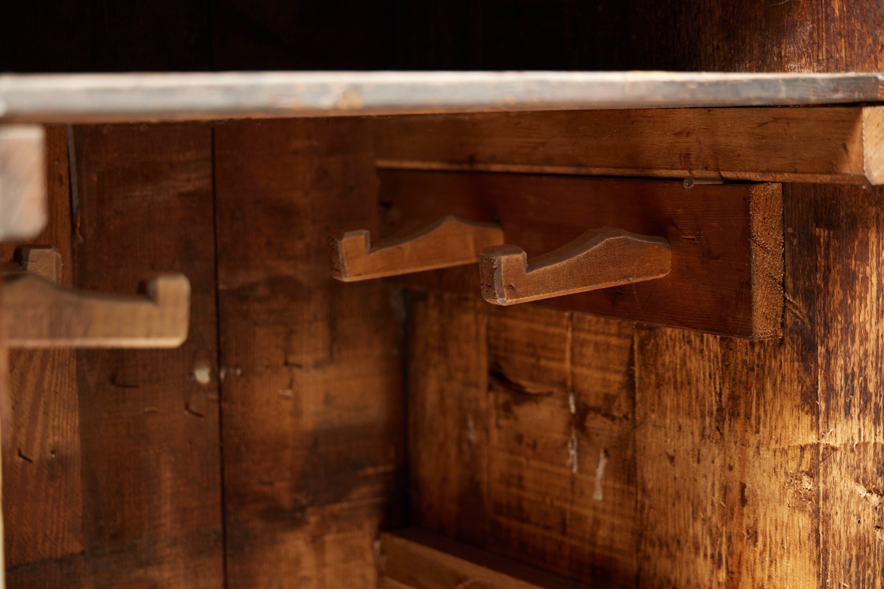 Vintage rustic wooden cabinet antique piece