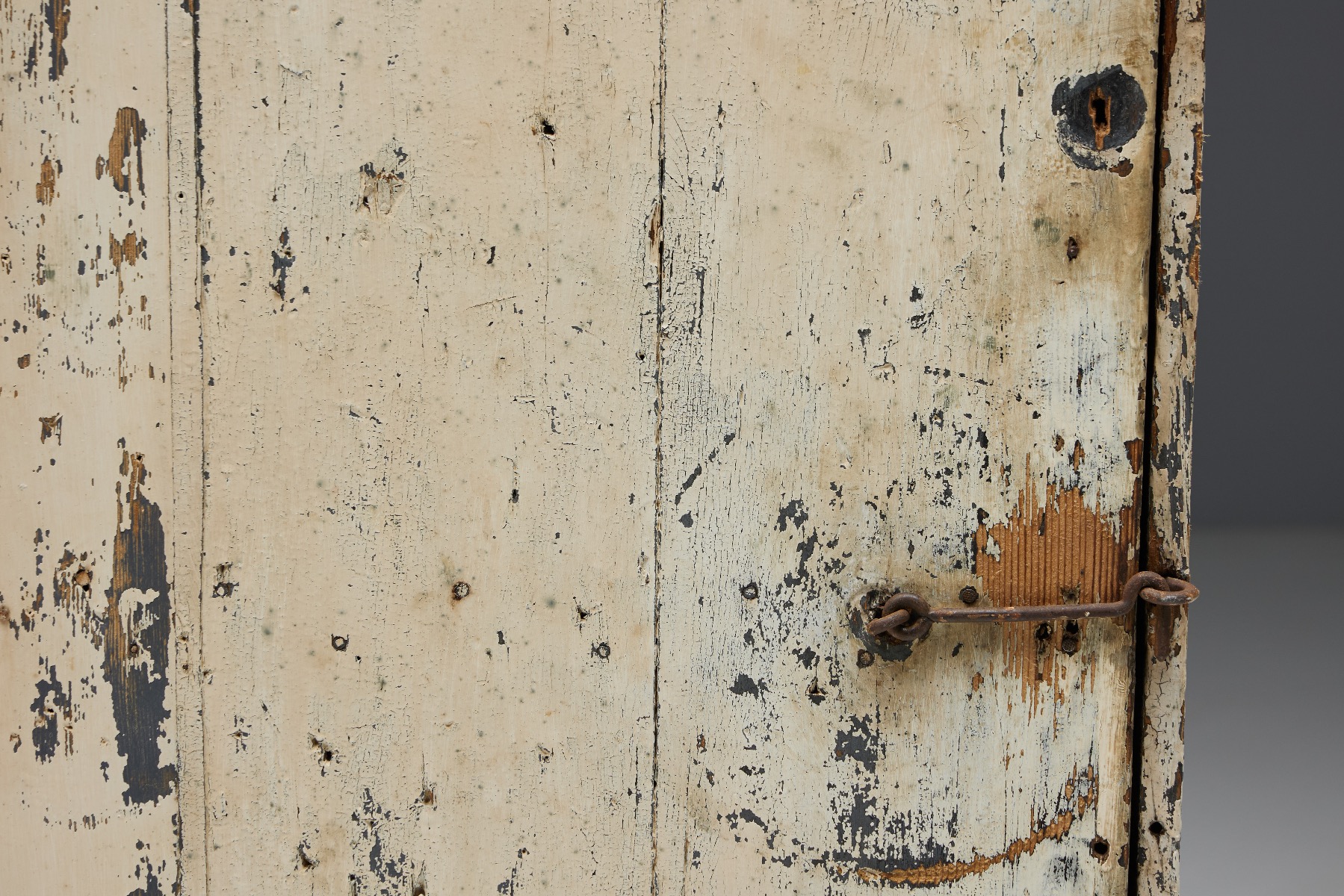 Vintage rustic wooden cupboard antique piece