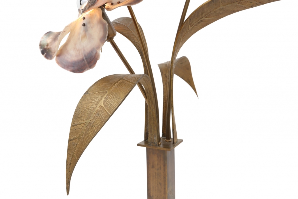 Bronze And Brass Floor Lamp, Willy Daro - 1970s