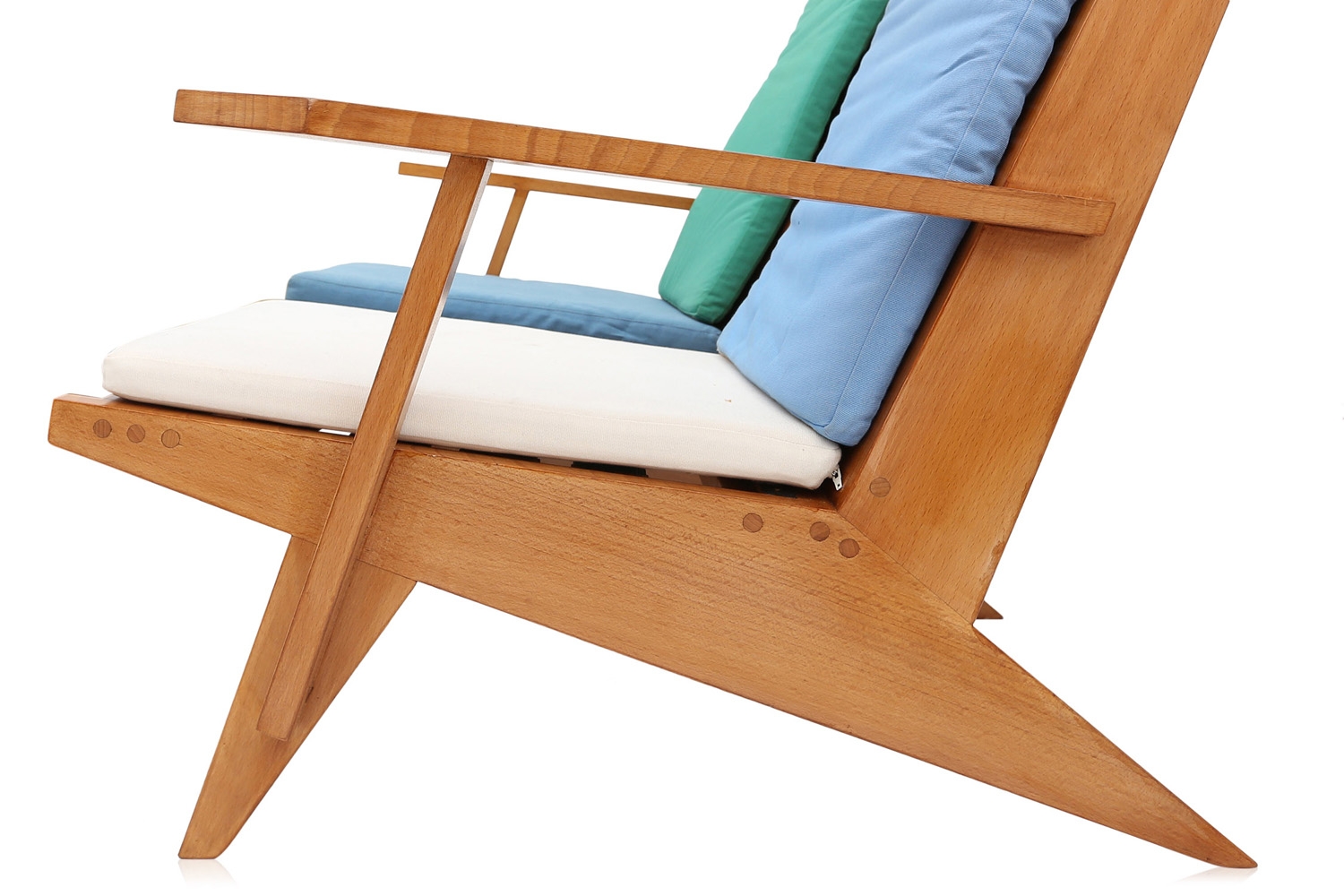 Beech Swimming Pool Lounge Chairs - 1970s