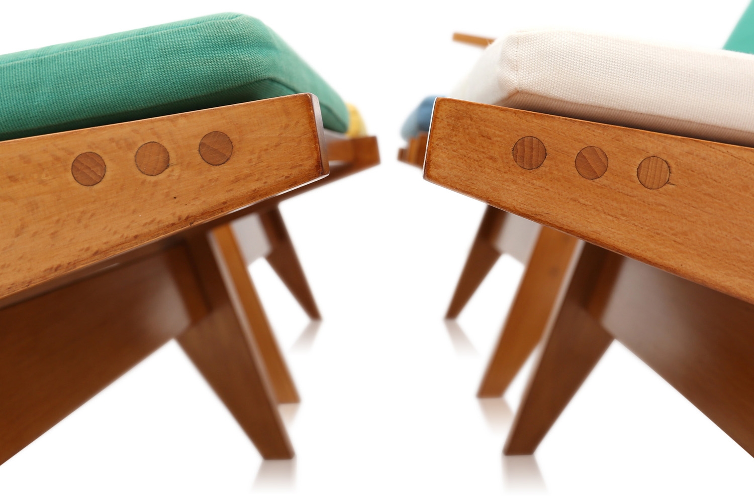 Beech Swimming Pool Lounge Chairs - 1970s