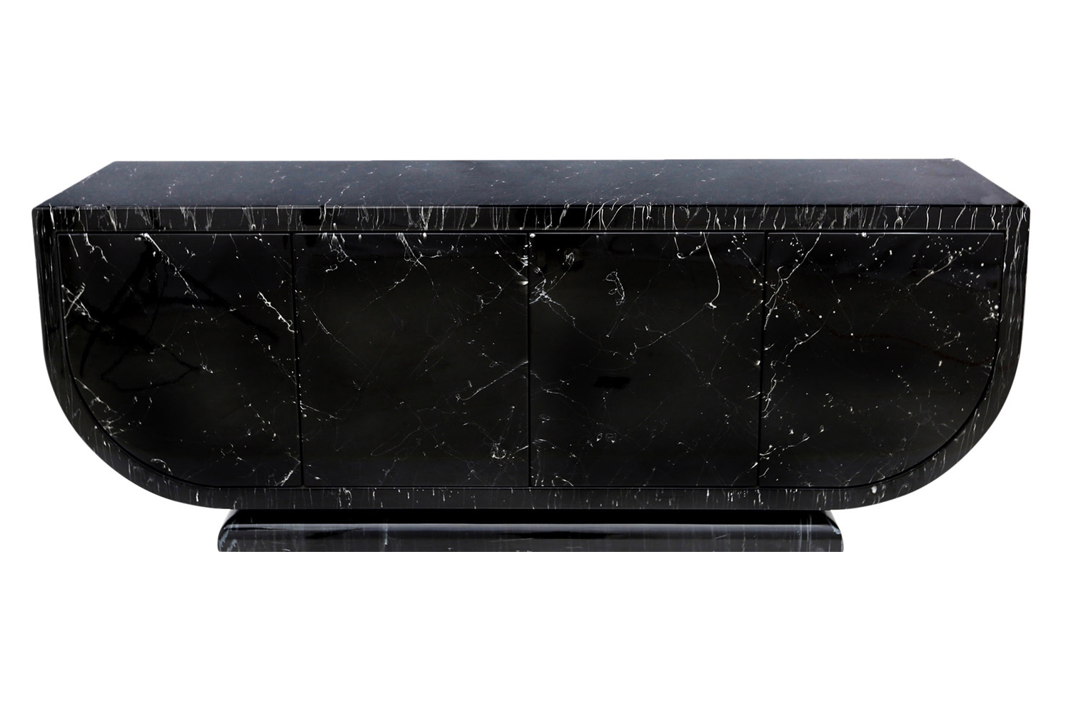 Italian Marble Lacquered Credenza - 1980s