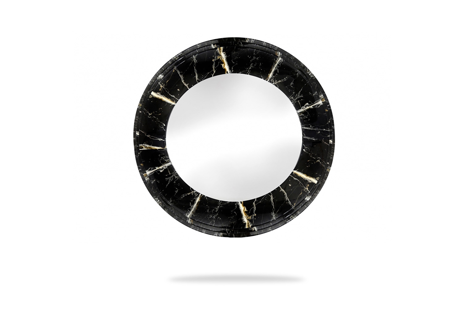 Italian Marble Lacquered Mirror - 1980s