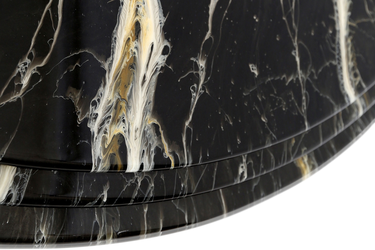 Italian Marble Lacquered Mirror - 1980s