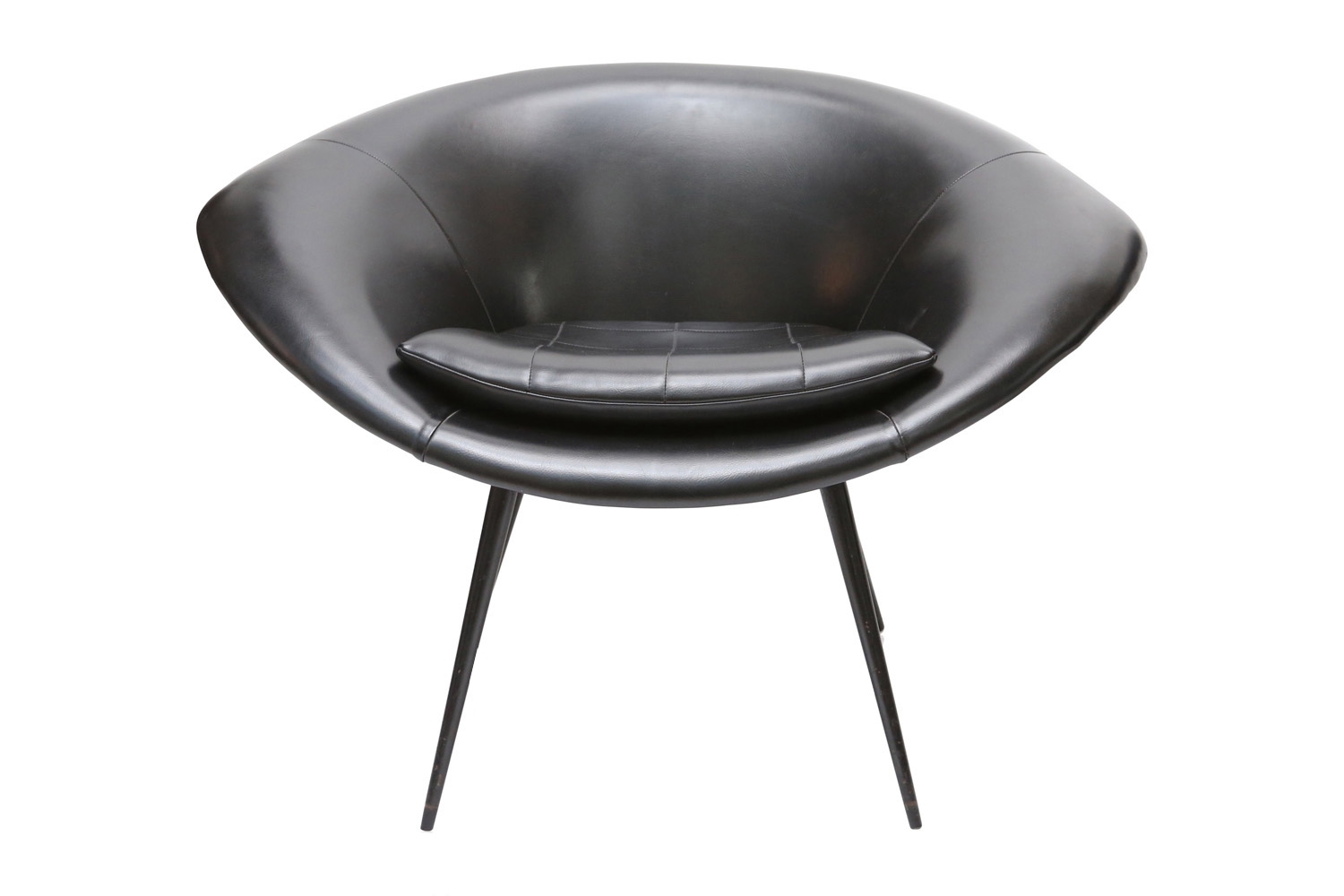Black French Space Age Oyster Chairs - 1960s