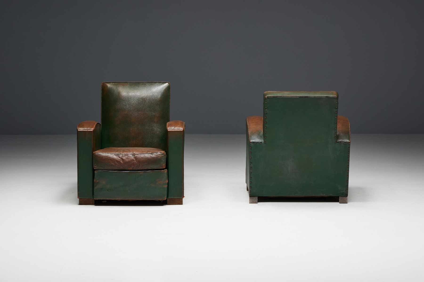1930s leather club seating