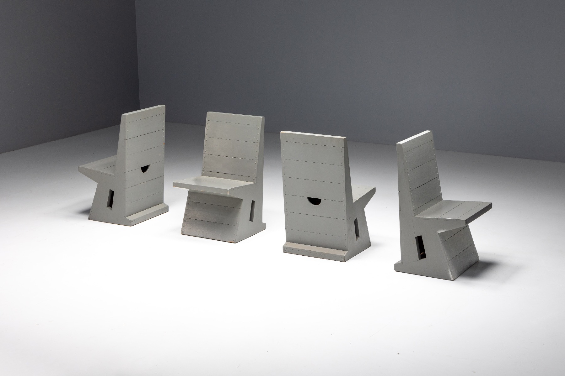 1960s Bossche School wooden chairs