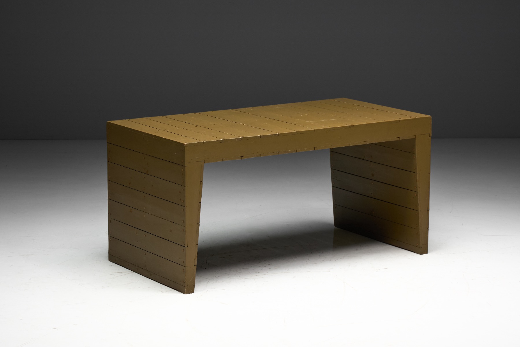 Writing table by Nico van der Laan with minimalist design language