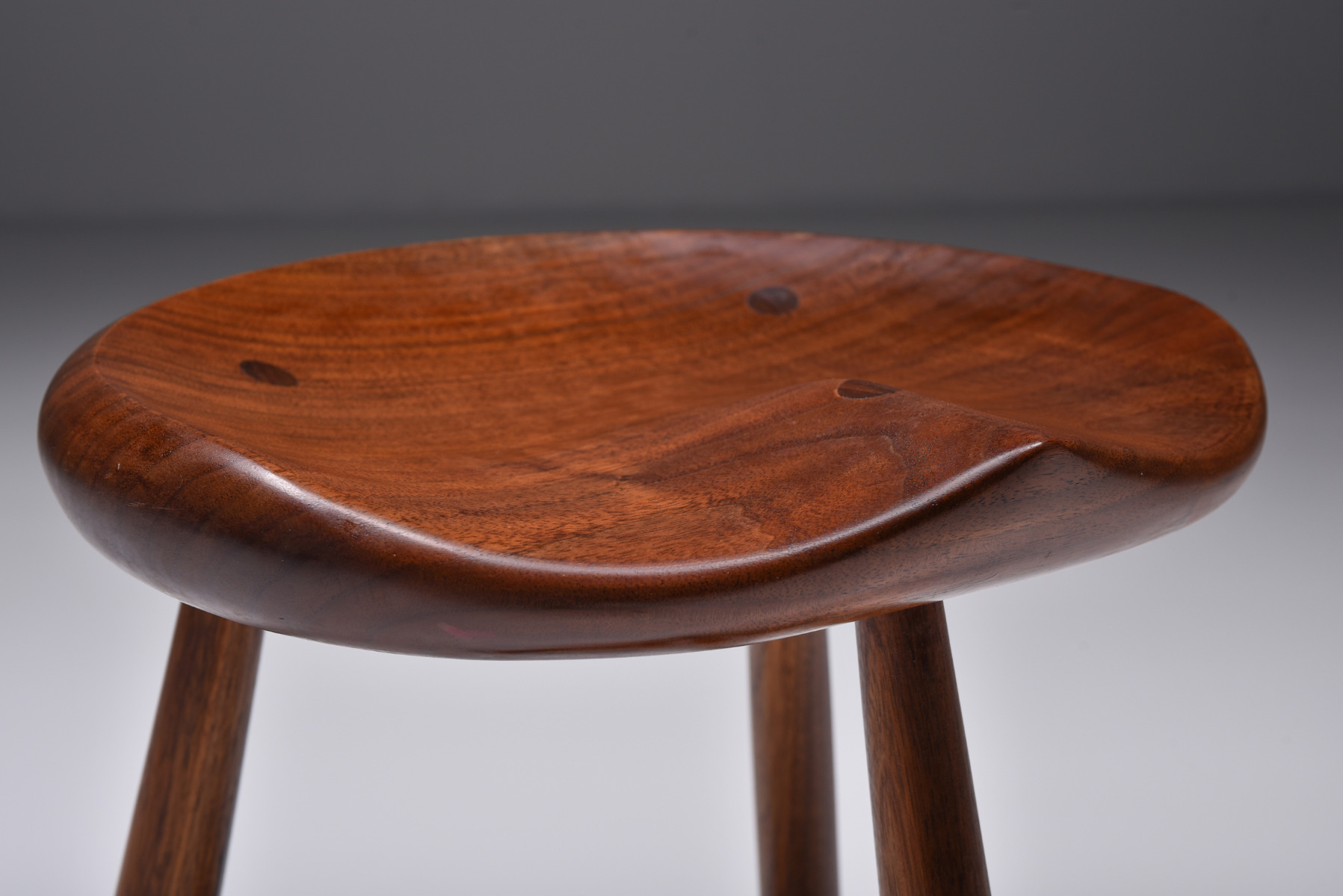Artisan stool American studio furniture from the 1960s